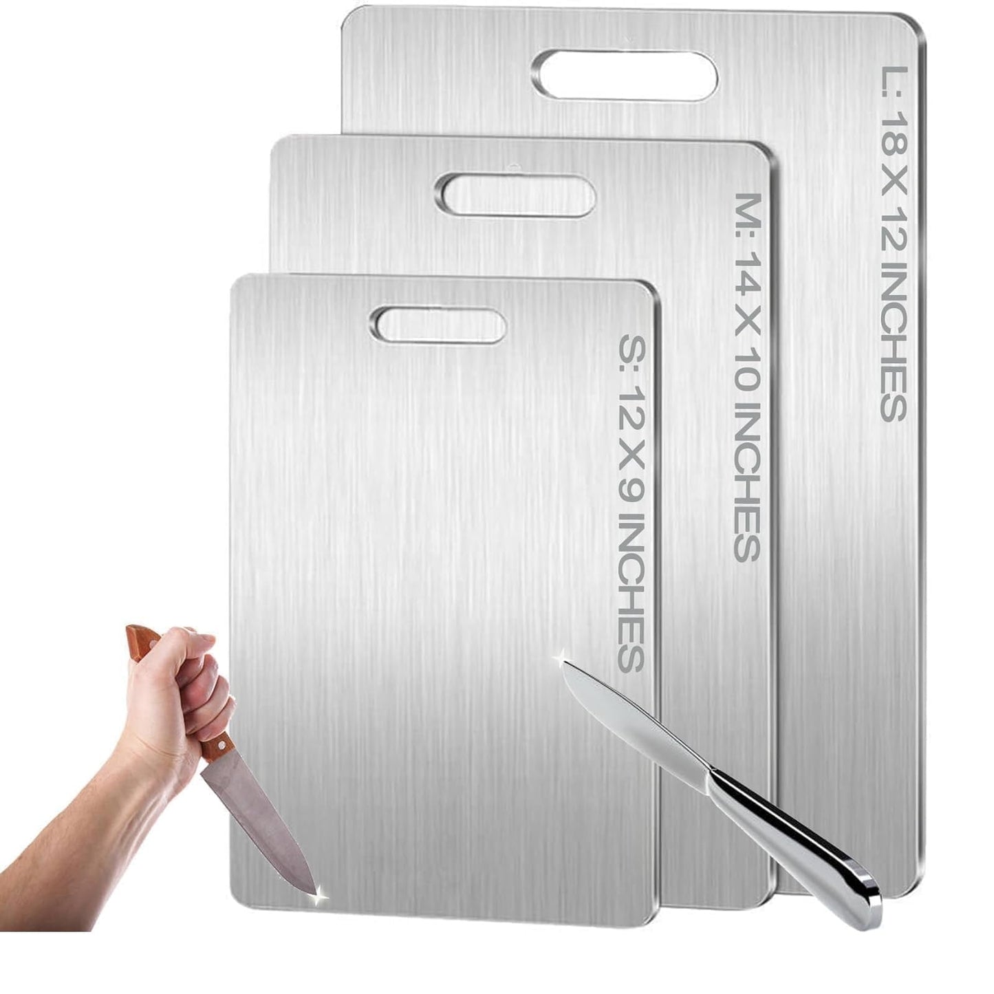 Titanium Cutting Board - 2025 New Upgrade 100% Pure Titanium Cutting Boards for Kitchen Double Sided Titanware Cutting Board,Hygiene Durable Dishwasher Safe Chopping Board,1PC