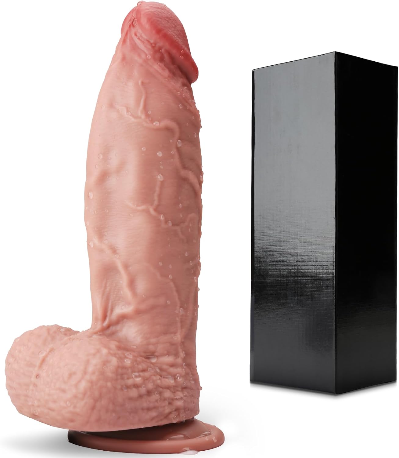 Jicjocy Realistic Silicone Dildo 8.46in Suction Cup Veiny Texture