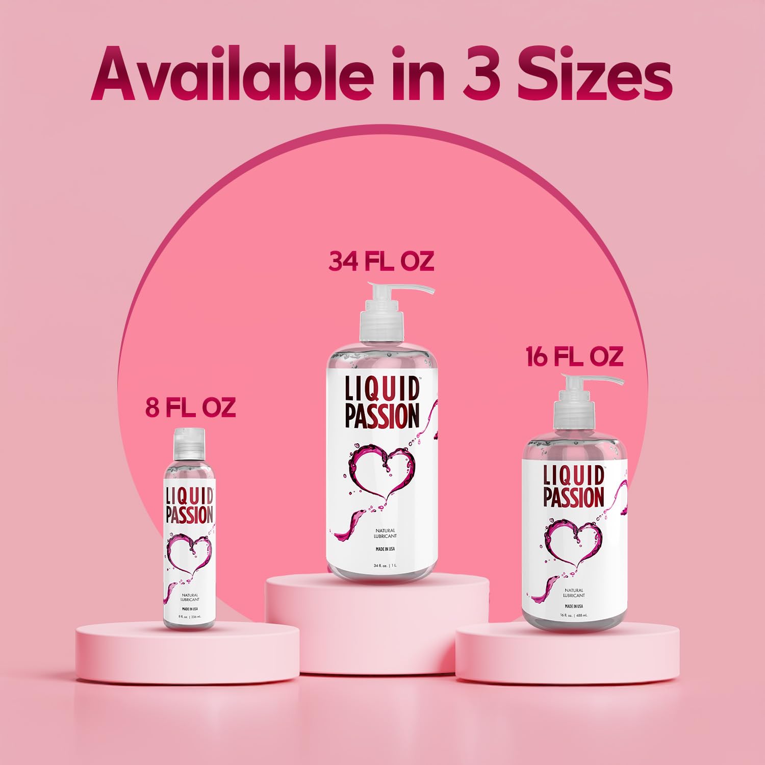 Liquid Passion Natural Water-Based Personal Lube, pH Friendly, Fragrance-Free & Hydrating, Safe for Toys & Condoms. Made in USA