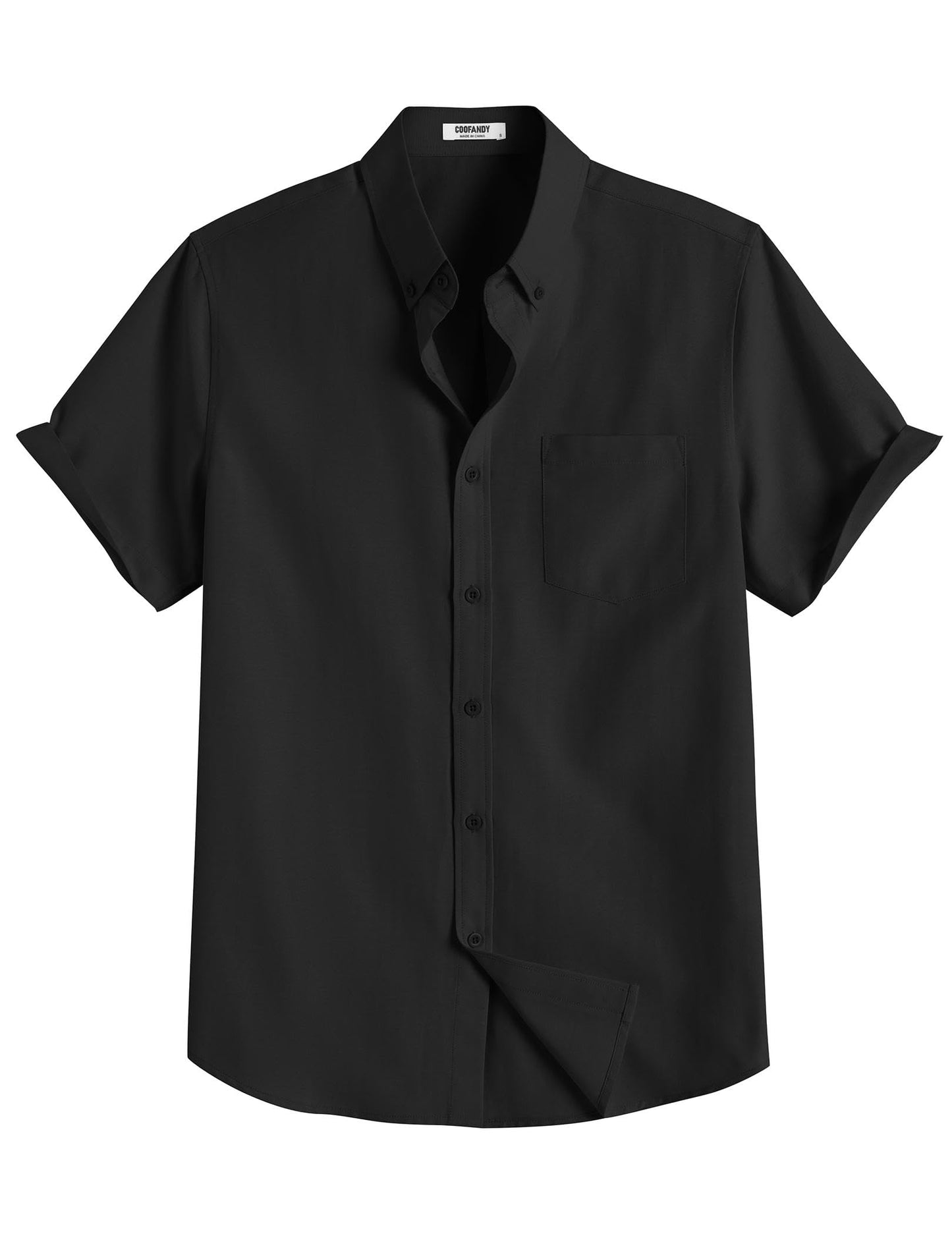 COOFANDY Men's Short Sleeve Oxford Shirt Casual Button Down Shirts Summer Untucked Dress Shirt with Pocket