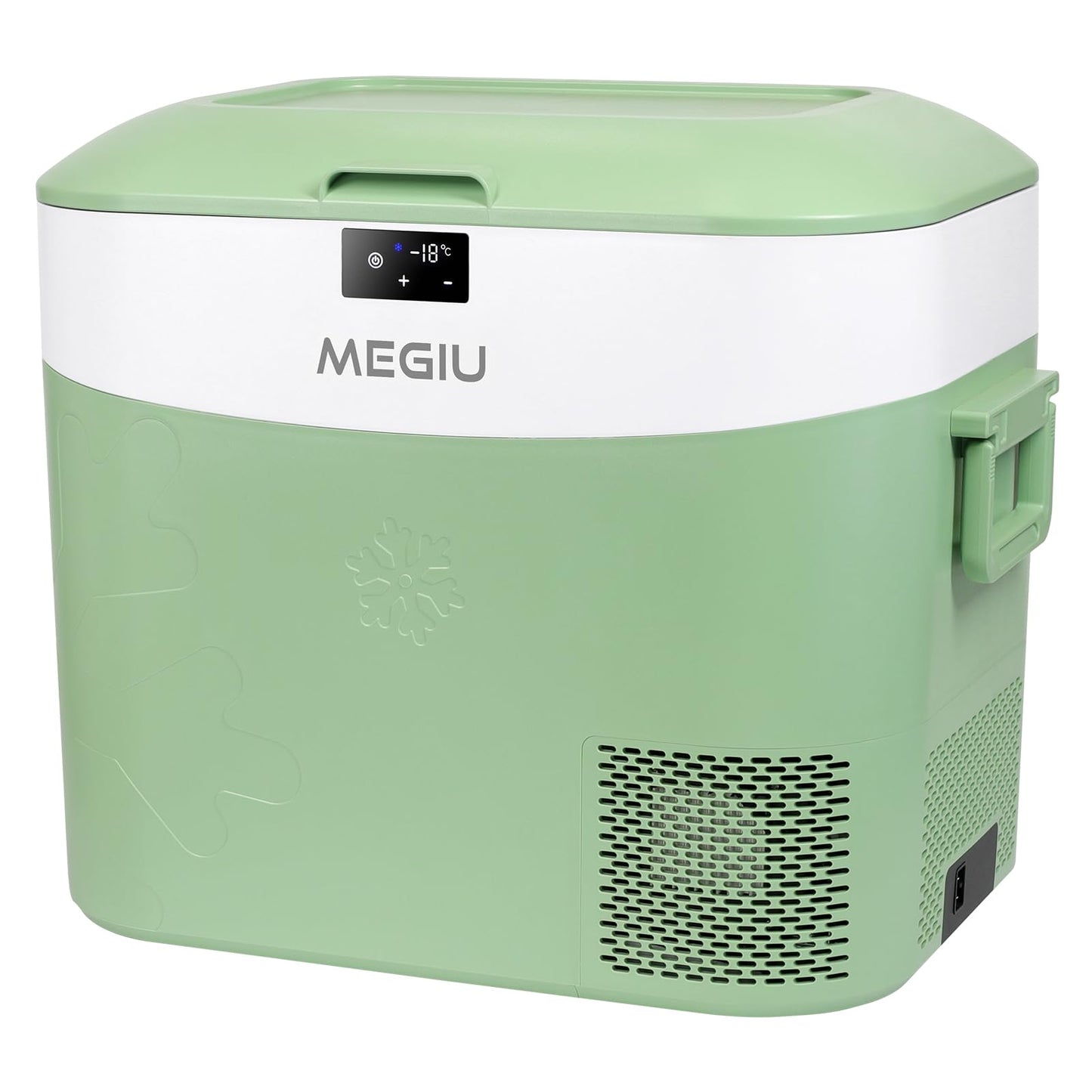 Megiu 12 Volt Car Refrigerator Portable Freezer Compressor Cooler -18~+15℃ with 12V / 24V DC 110～240 Volt AC