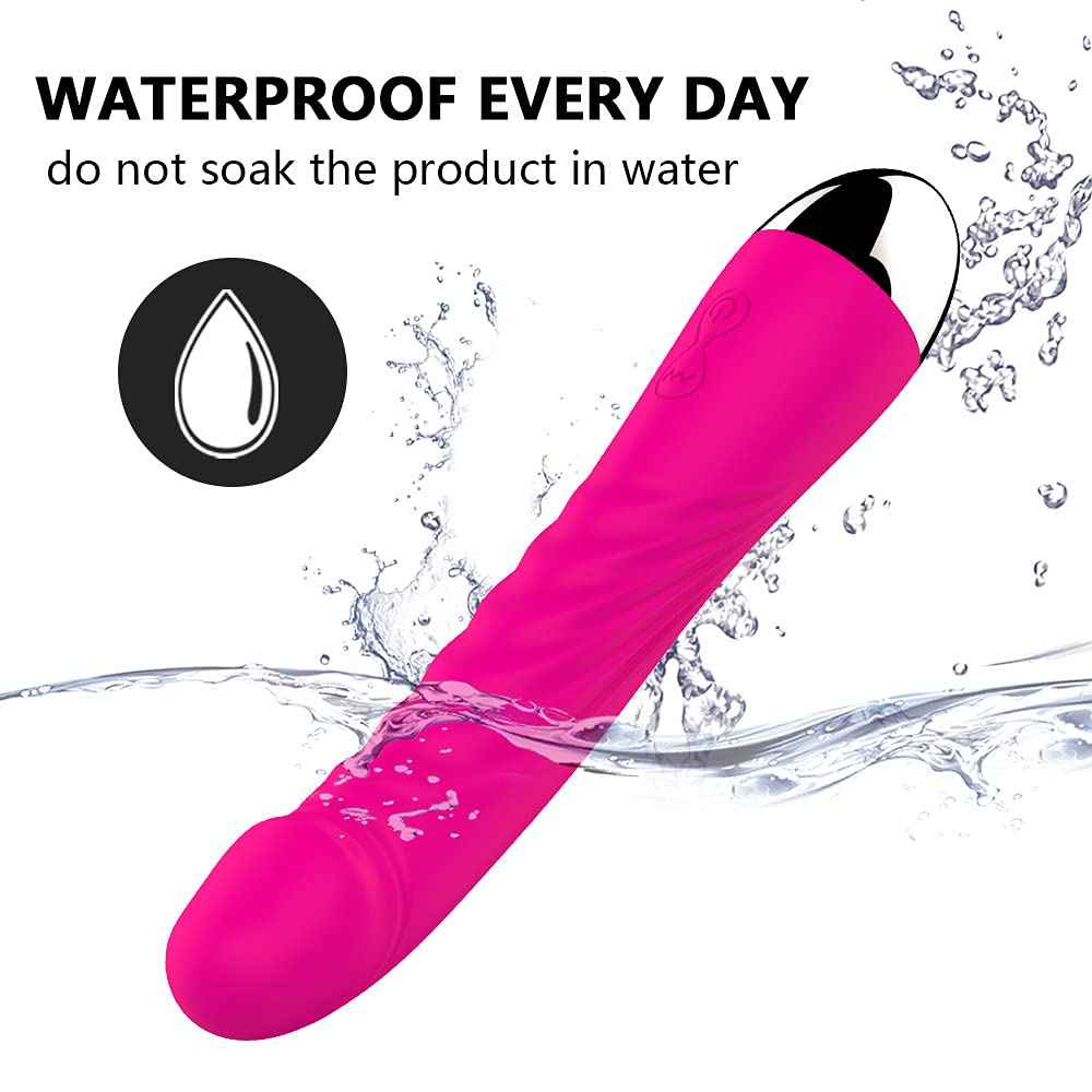 G-Spot Vibrator for Women - Realistic Silent Dildo with 10 Vibrations, Waterproof Soft Silicone Adult Toy for Clitoris, Nipple & Vagina, Perfect for Solo or Couples