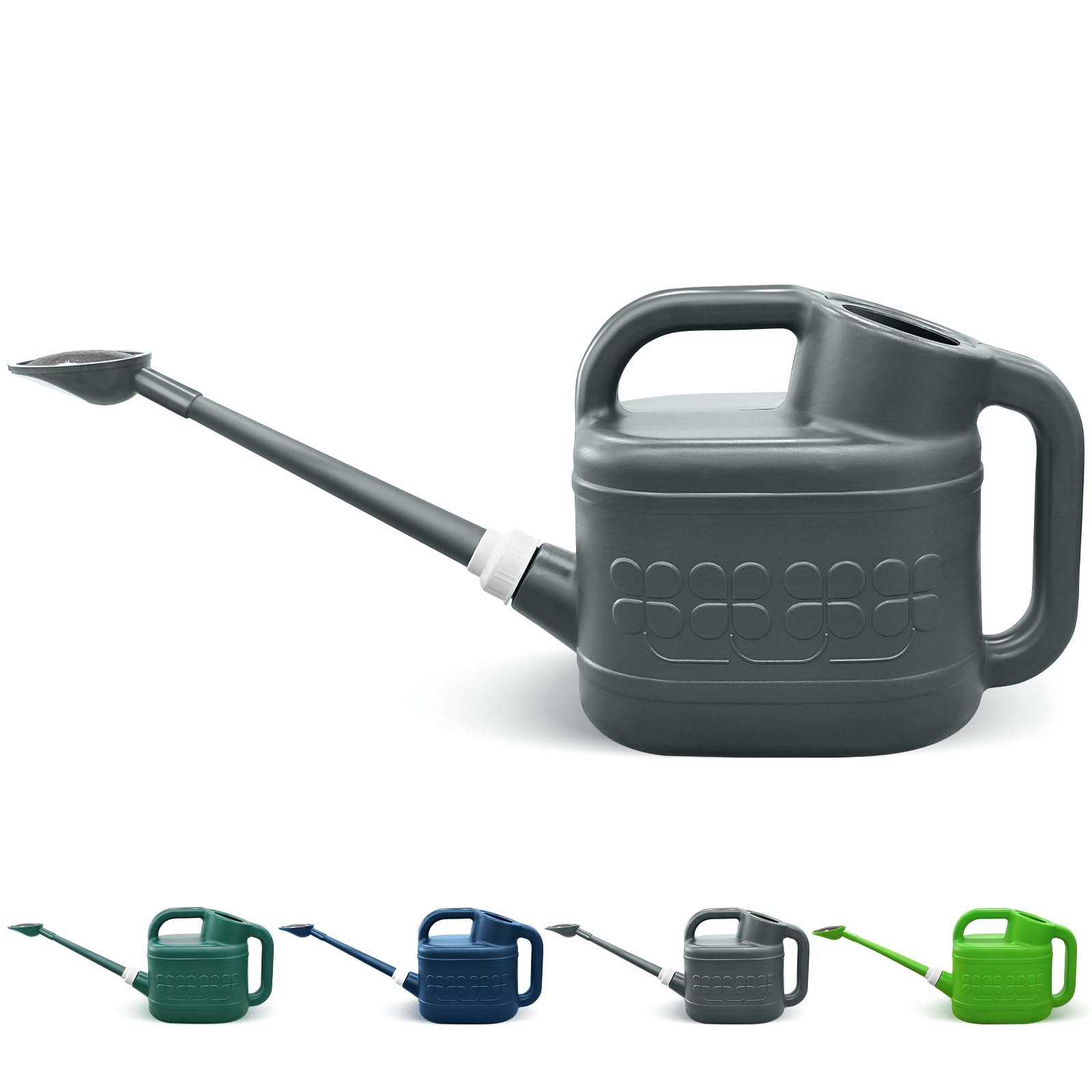 Watering Can, Garden Watering Can Outdoor, Plant Water Can with Removable Long Spout and Stainless Steel Sprinkler Head, Large Plastic Outdoor Watering Cans for Gardening Flower Plants