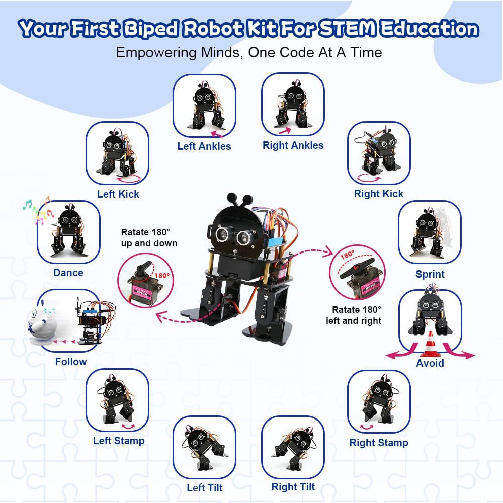 ACEBOTT STEM Robotics Science Kits for Adults, Spider&Spider&Arm Robot Building Kit, App Remote Control, Teens DIY Robotics Building Toy for 12 + Year Old Boys, Girls, Teens, Adults Unique Gifts