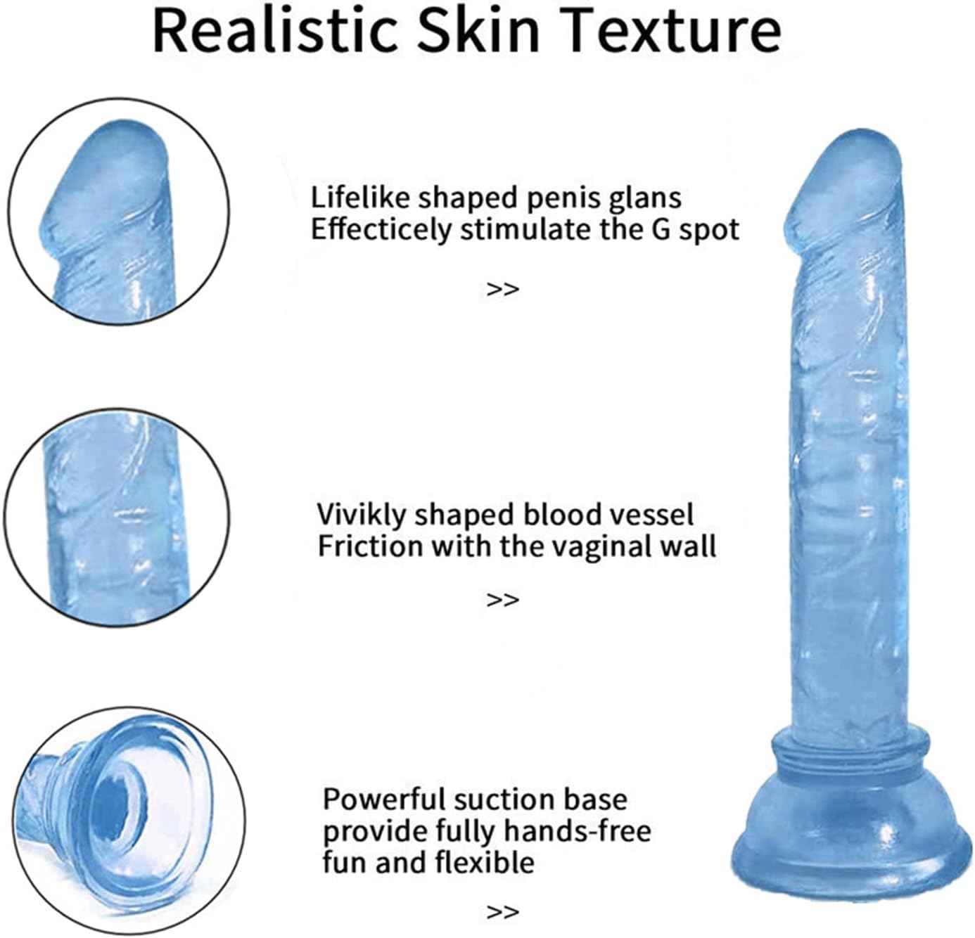 Generic Realistic Silicone Dildo Flexible Curved Shaft with Suction Cup