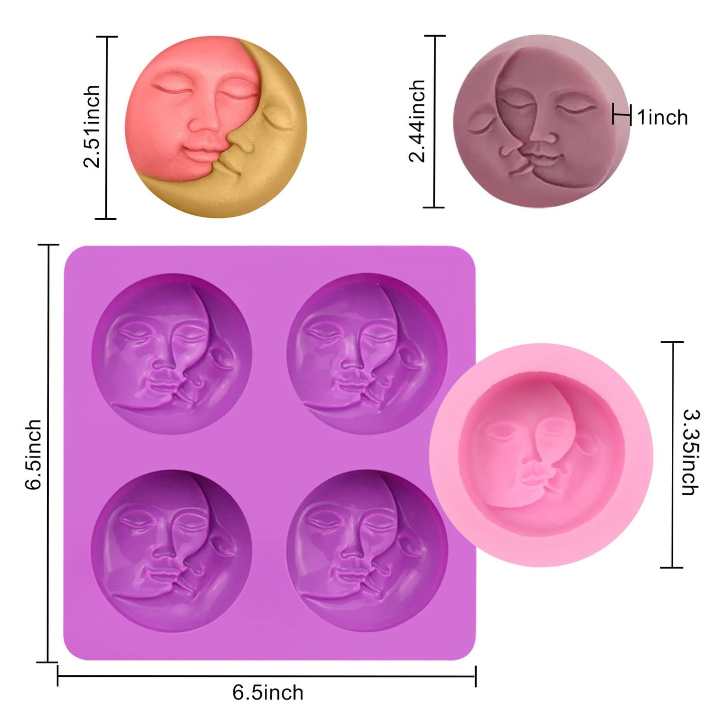 Silicone Soap Molds, Different Cavities Soap Mold with Different Shapes, Perfect for Soap Making, Handmade Cake Chocolate Desserts Biscuit Pudding Teacake Jelly
