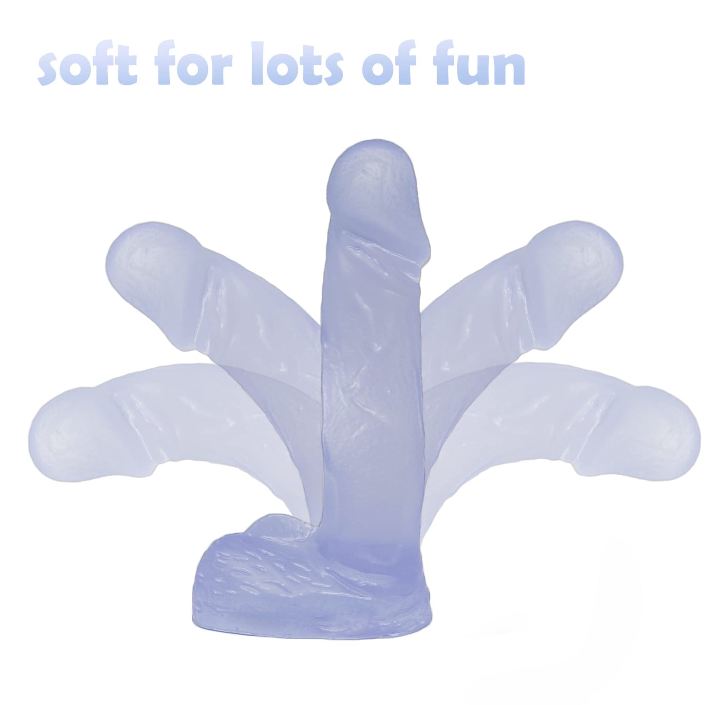 4 Inch Realistic Mini Dildo,Beginner Anal Plug,Soft Dildo with Curved Shaft and Balls,Adult Sex Toy Women Men Couples.Experience Multi-Purpose Mini Style