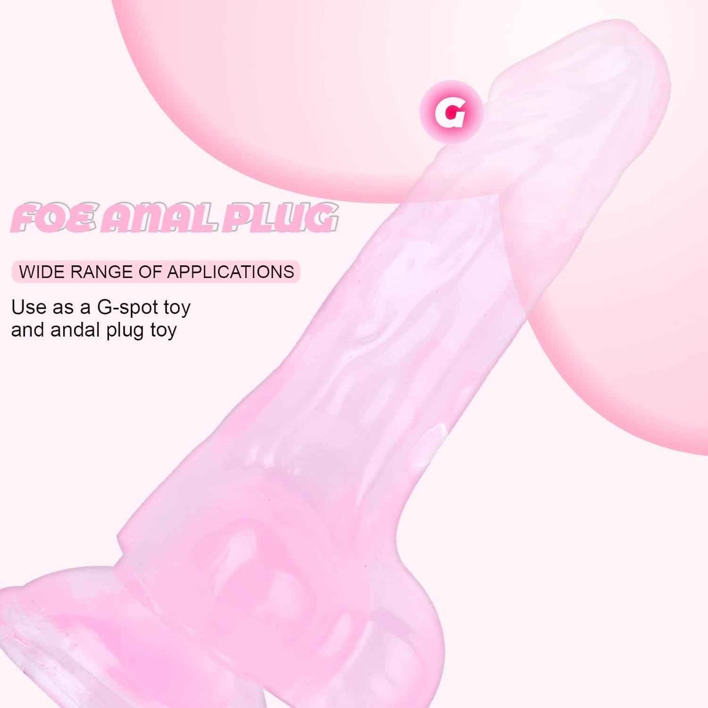 Ooiixx 5 Inch Realistic Dildo with Powerful Suction Cup
