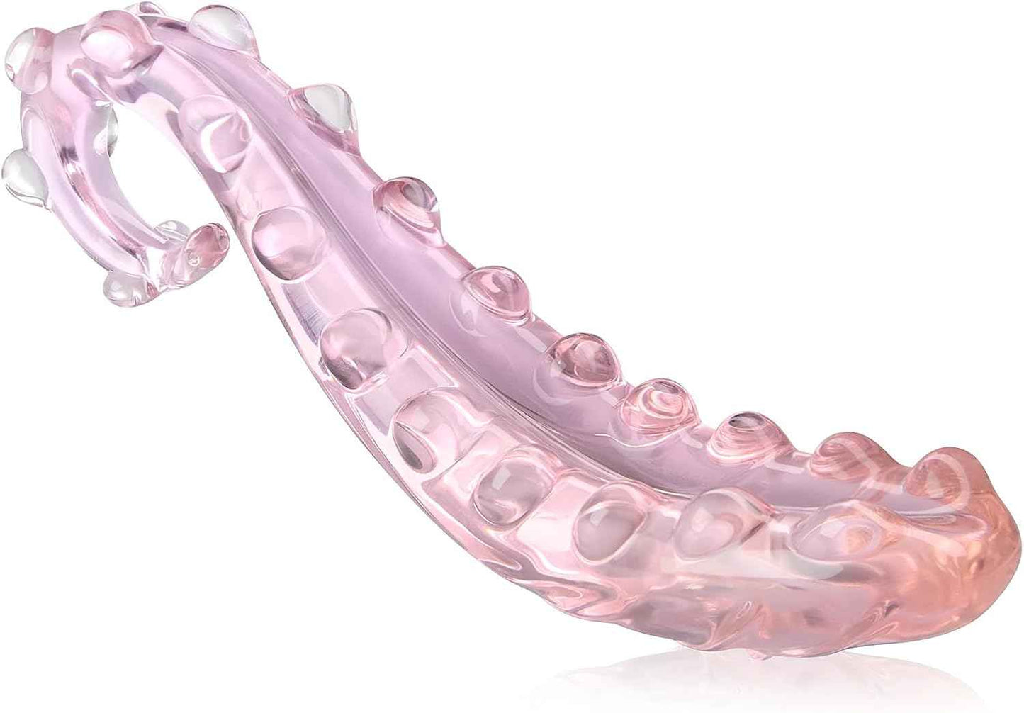 Crystal Glass Dildo G-Spot Anal Dildo Pink Fantasy Tentacles Crystal Glass Anal Plug Butt Plug G-Spot Prostate Massager Anal Sex Toys for Women Men Couple