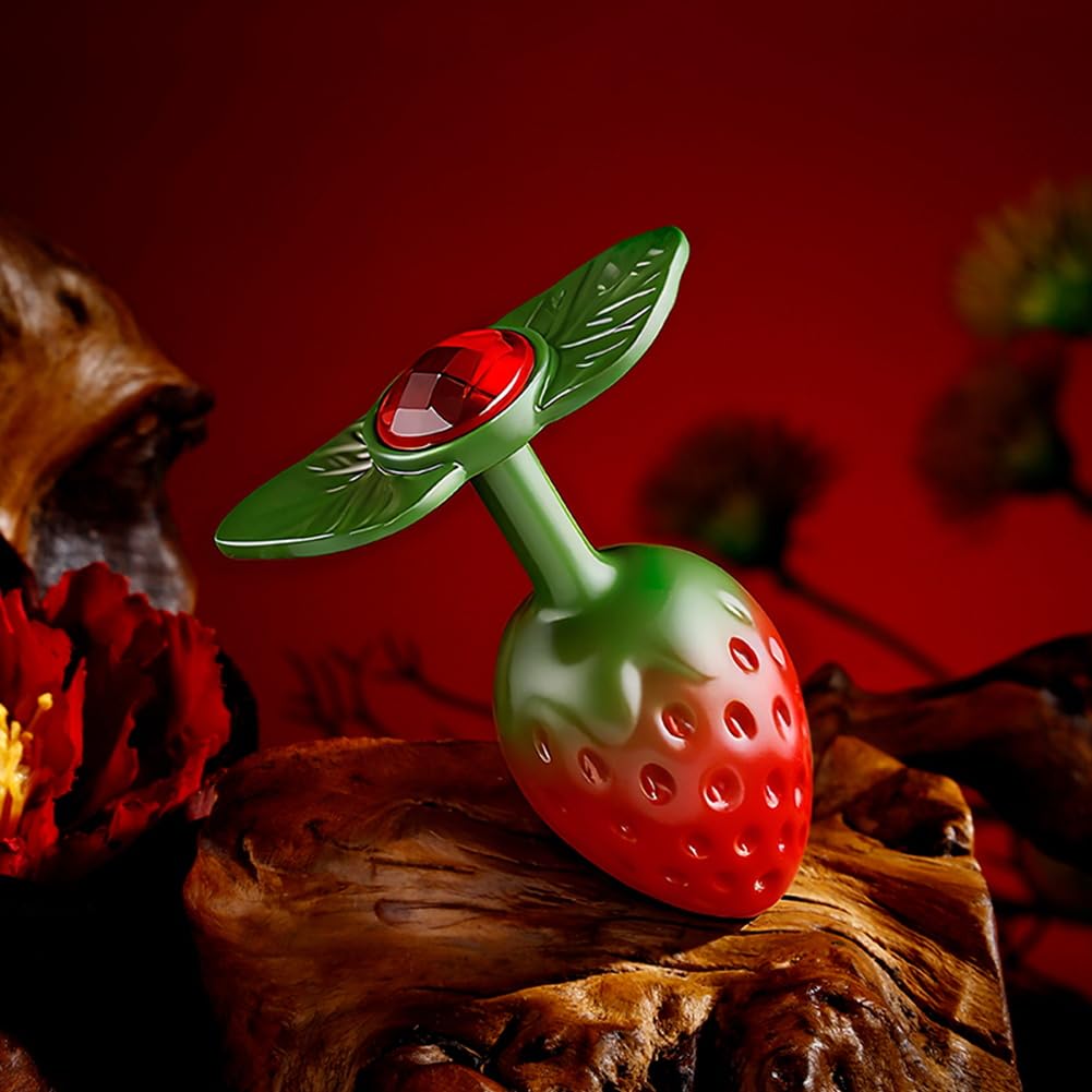 FST Small Butt Plug Cute Metal Strawberry Anal Plug Mini Jewel Personal Massager Adult Anal Sex Toys for Beginners
