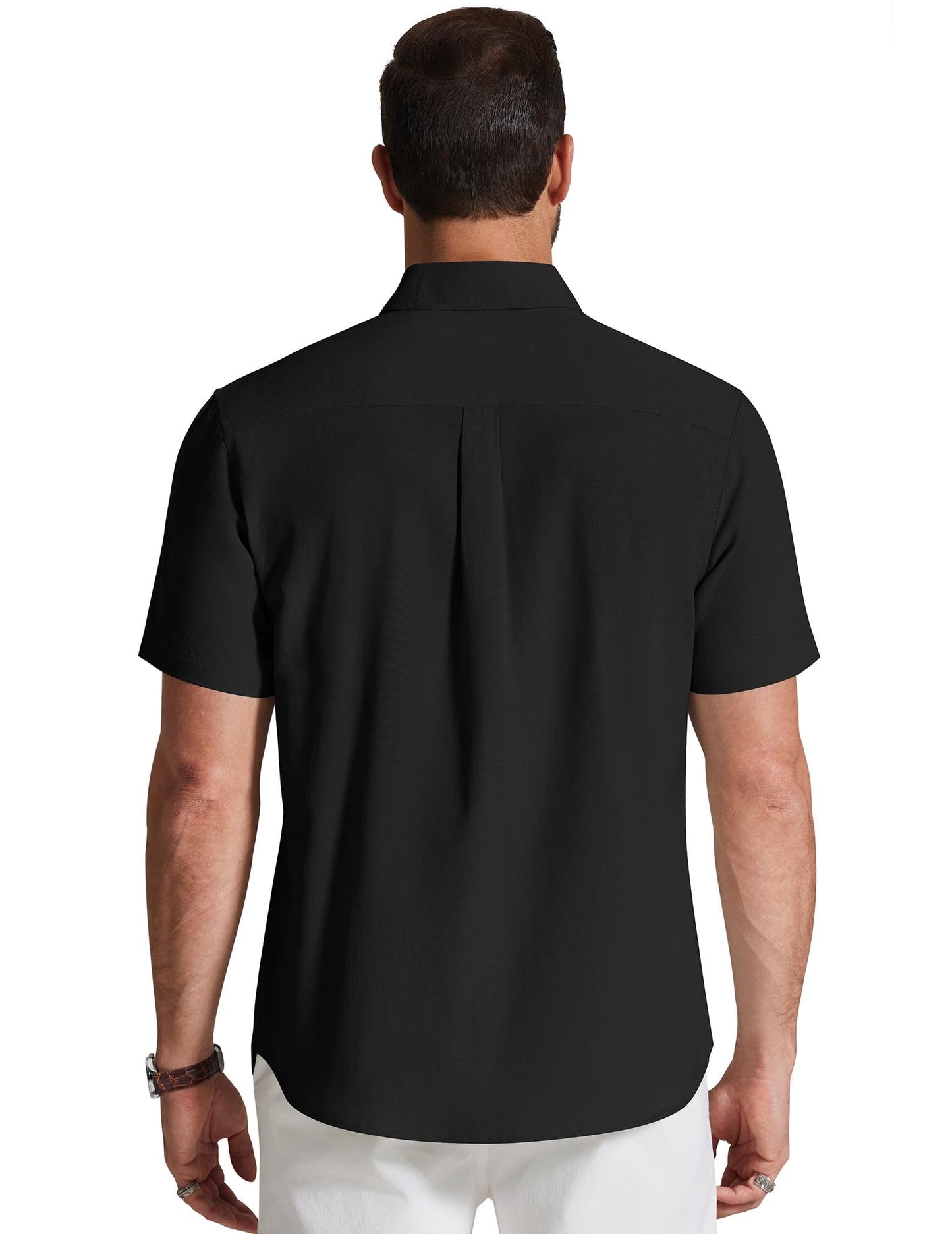 COOFANDY Men's Short Sleeve Oxford Shirt Casual Button Down Shirts Summer Untucked Dress Shirt with Pocket
