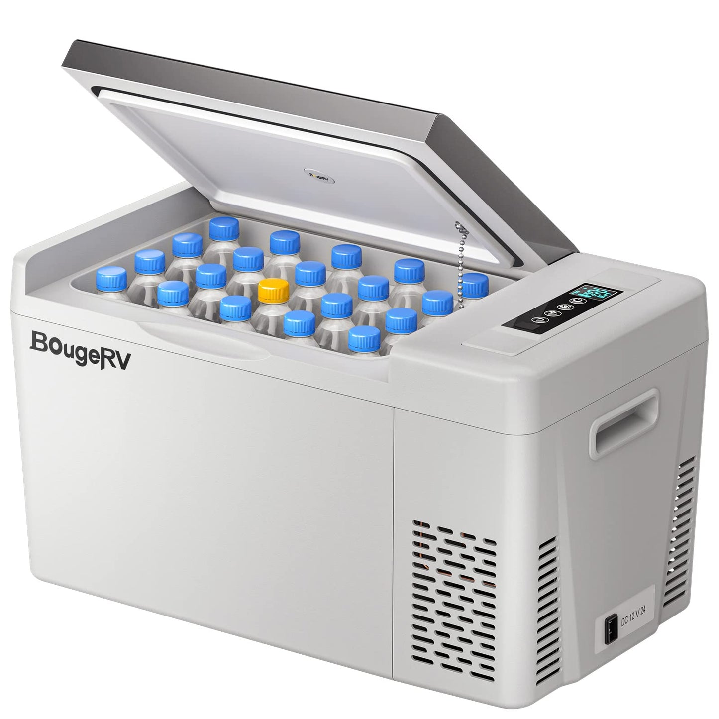 BougeRV Portable Car Freezer 12v Car Refrigerator Car Fridge Compressor Freezer,12/24V DC 110~240 Volt AC,-7℉~50℉