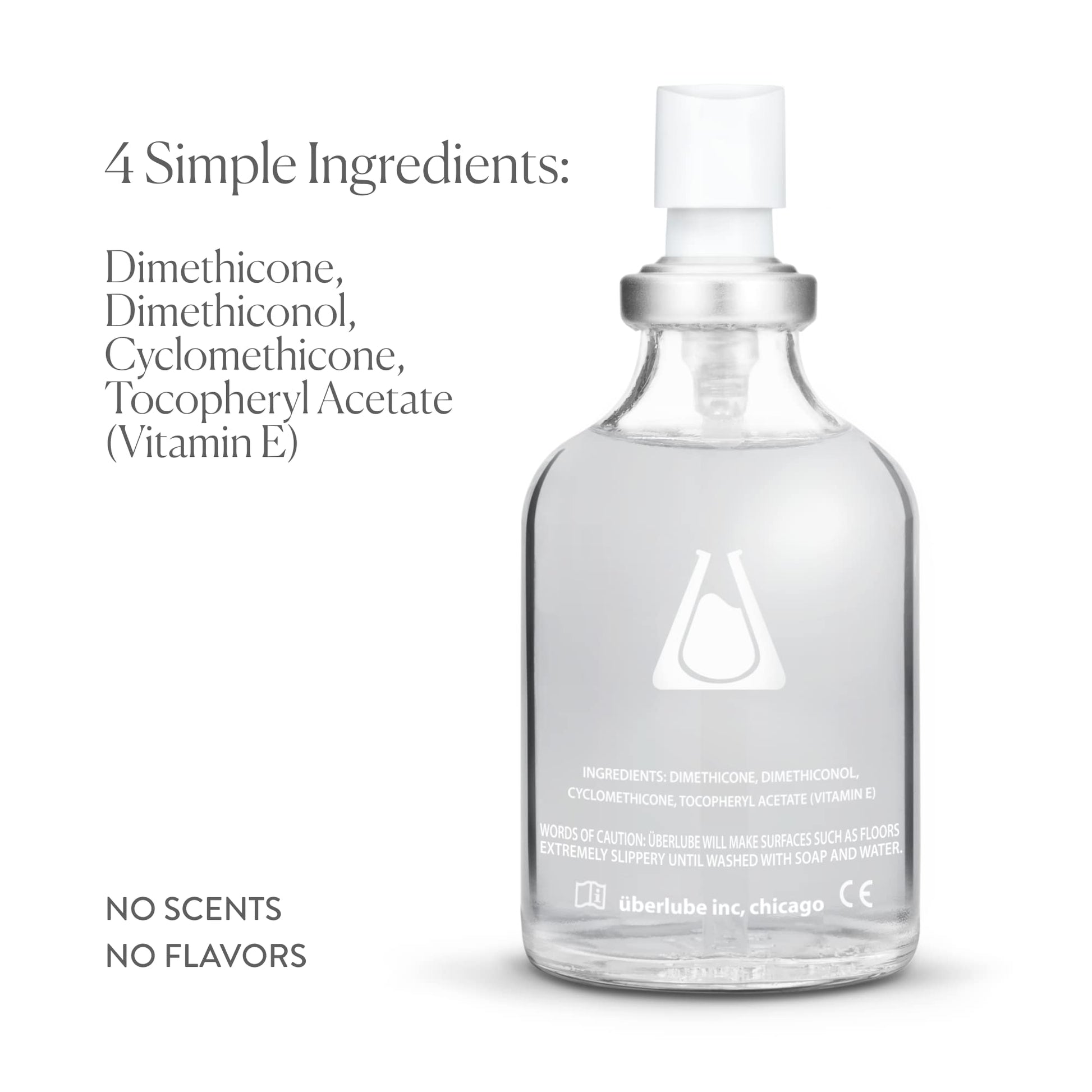 Uberlube Silicone Lube - Unscented Silicone Lubricant Personal Lubrication - Latex-Safe Sex Lube Liquid for Couples, Flavorless, Zero Residue Anal Lube, Works Underwater
