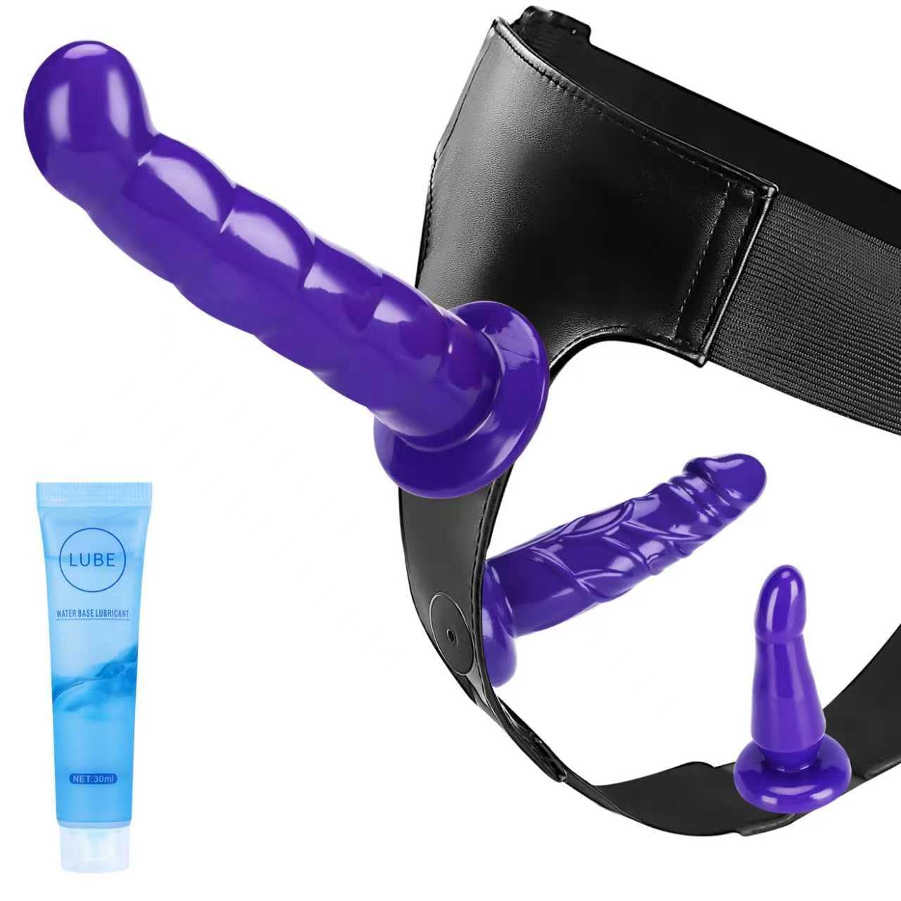 Adjustable Strap On Dildo Harness，3.3" Large Suction Cup, Male/Female