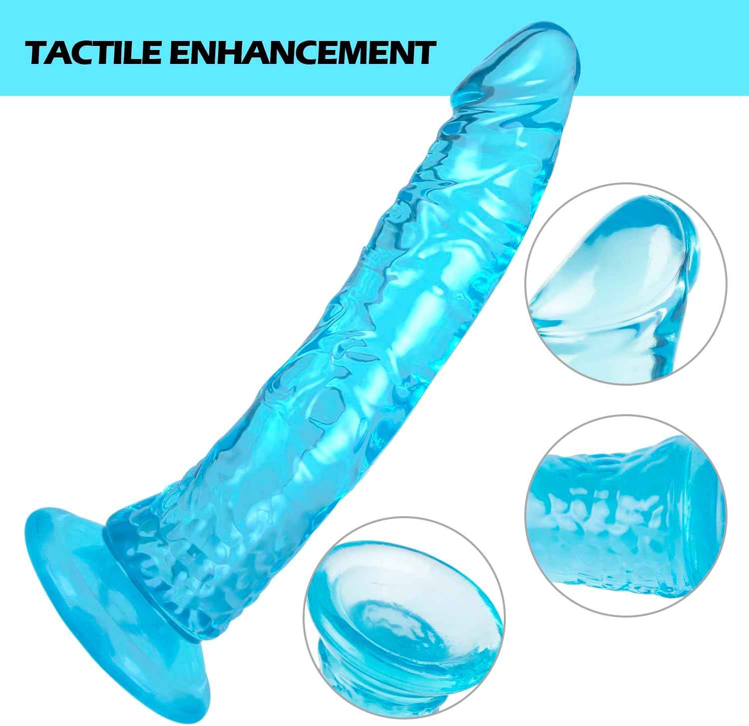 XSAXLYX 8.1in Realistic TPE Dildo with Powerful Suction Cup