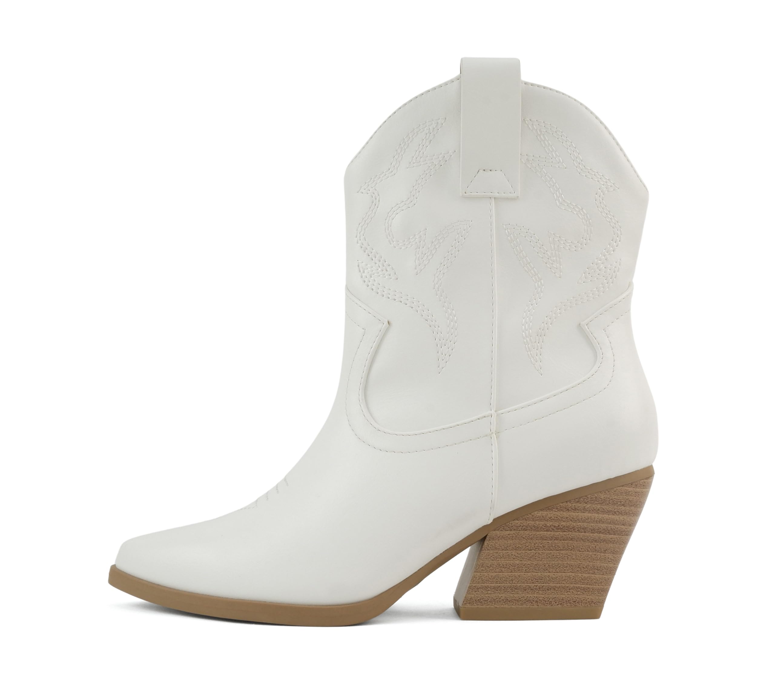 Soda “BLAZING” ~ Women Western Bootie Pointe Toe with Low Heel (Wide Fit Available)