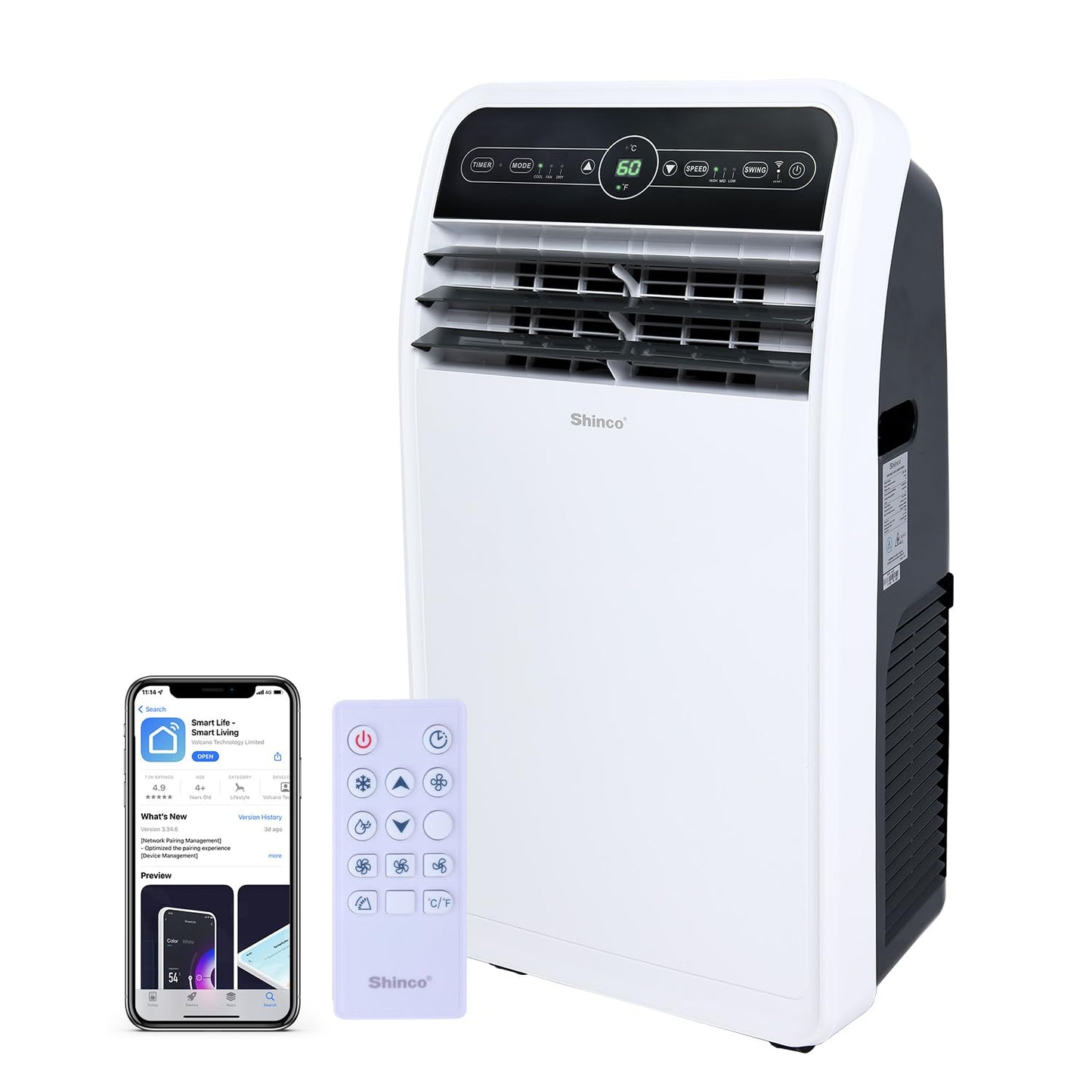 Shinco 8000/10000/12000 BTU Portable Air Conditioners