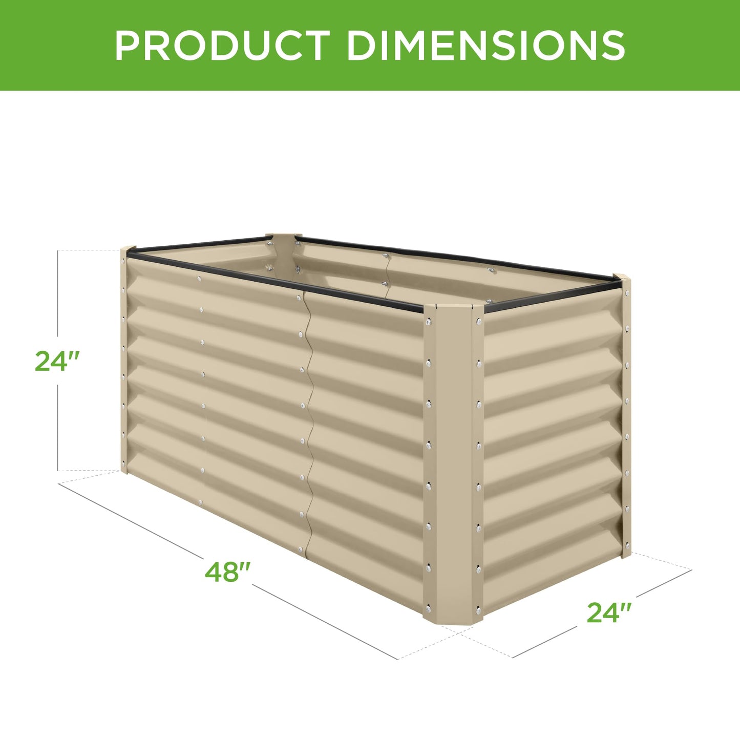 Best Choice Products Outdoor Metal Raised Garden Bed, Planter Box for Vegetables, Flowers, Herbs
