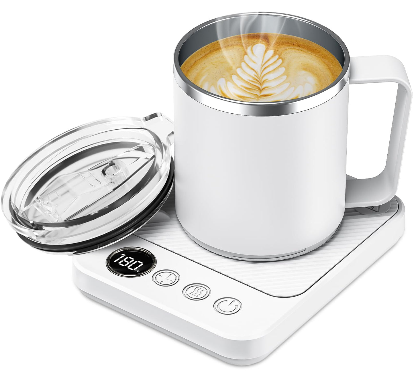 Felibeaco Coffee Mug Warmer & Mug Set for Desk, Smart Coffee Cup Warmer with 16oz Heated Mug, Coffee Heater with Auto Shut Off for Office/Home, Coffee Gifts for Men & Women, for mom