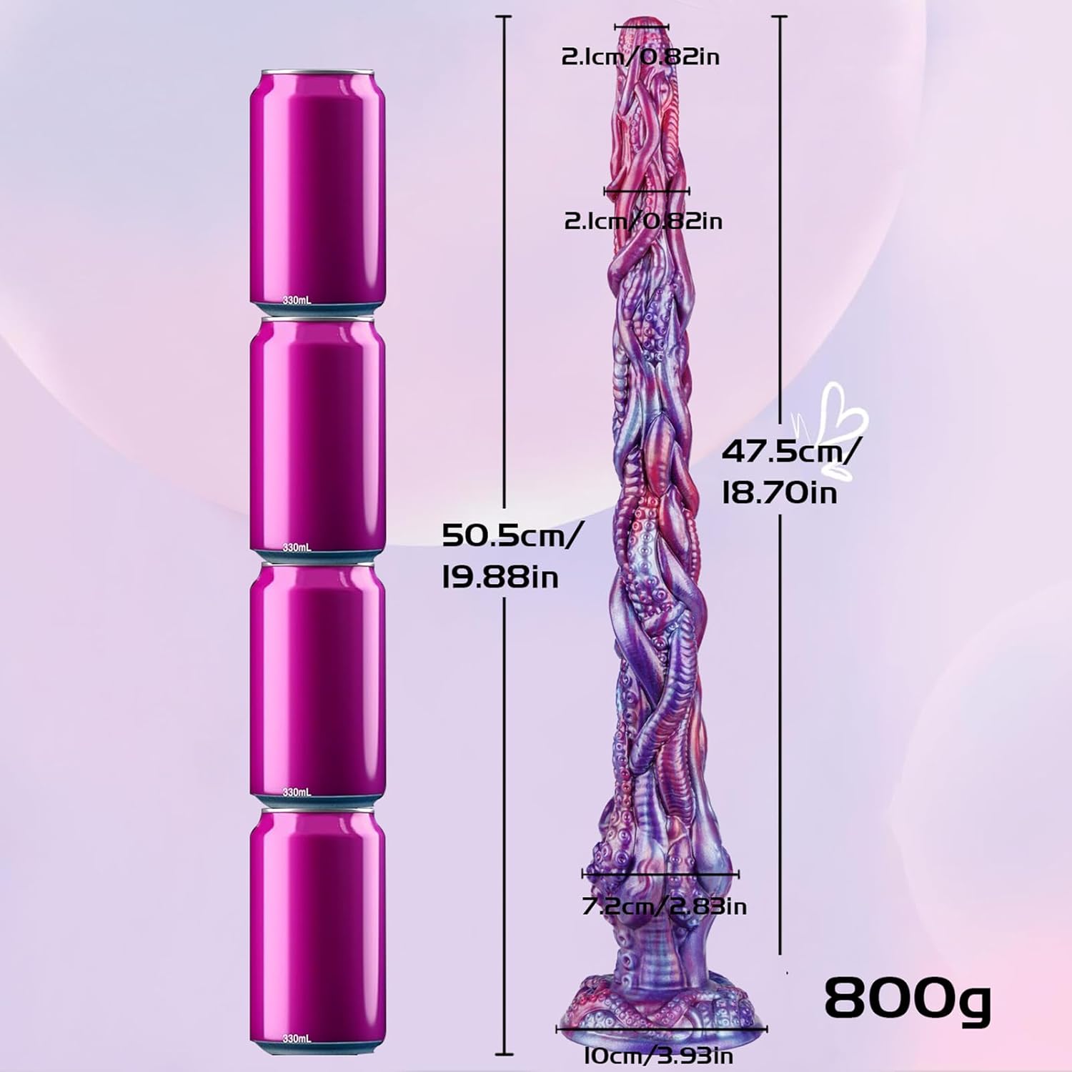 TTAIOOAI 19.9in Smart Endoscope Tentacle Knot Butt Plug 1080P Camera