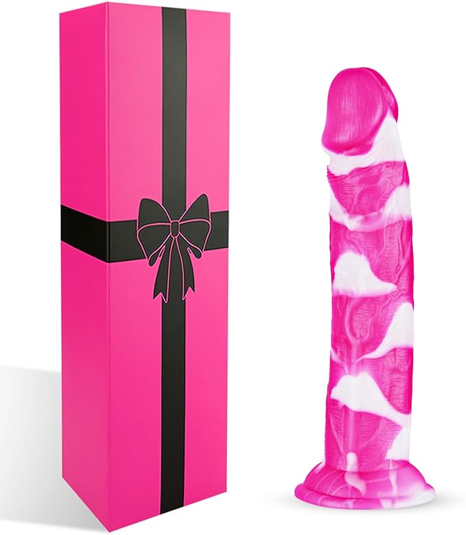 Hainuo Realistic Silicone Fantasy Dildo with Suction Cup Pink