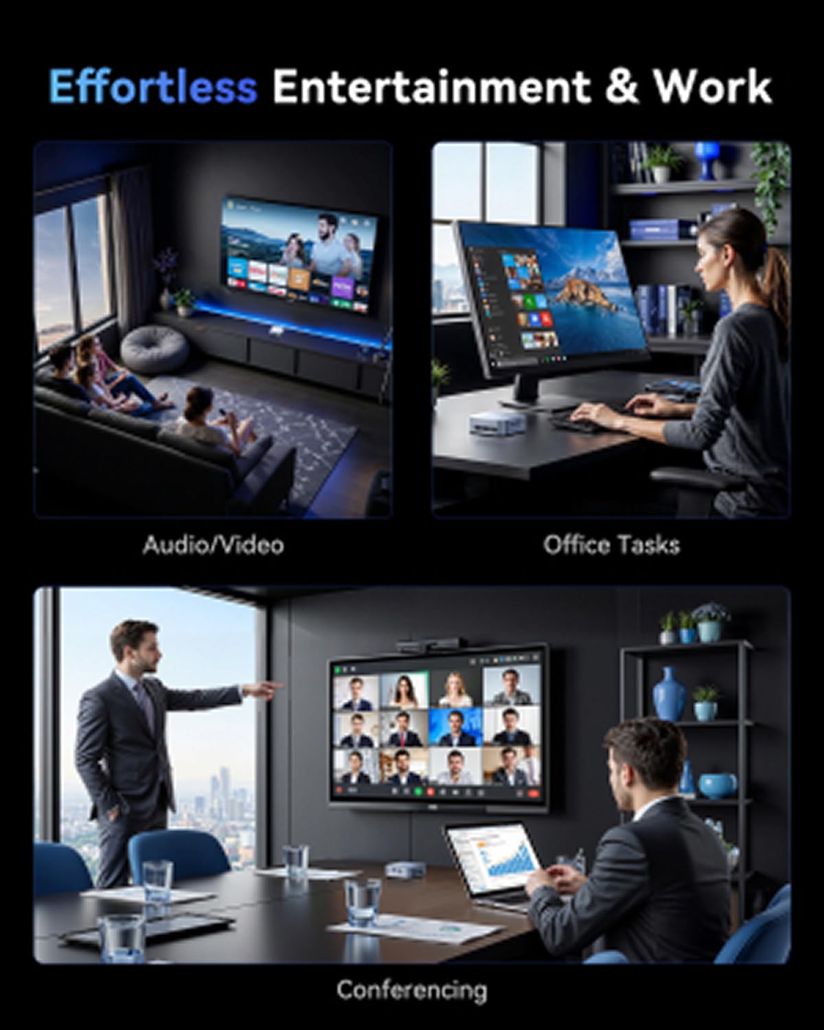 ACEMAGIC Mini PC 11 Pro, Mini Desktop Computers Win11