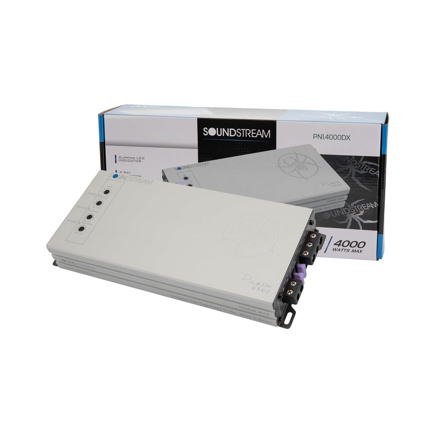 Soundstream Picasso Nano Series of Car Stereo Amplifiers, Monoblock Amps, 4 Channel Amp, 5 Channel Car Audio Amplifier, Mono and Multichannel Amps