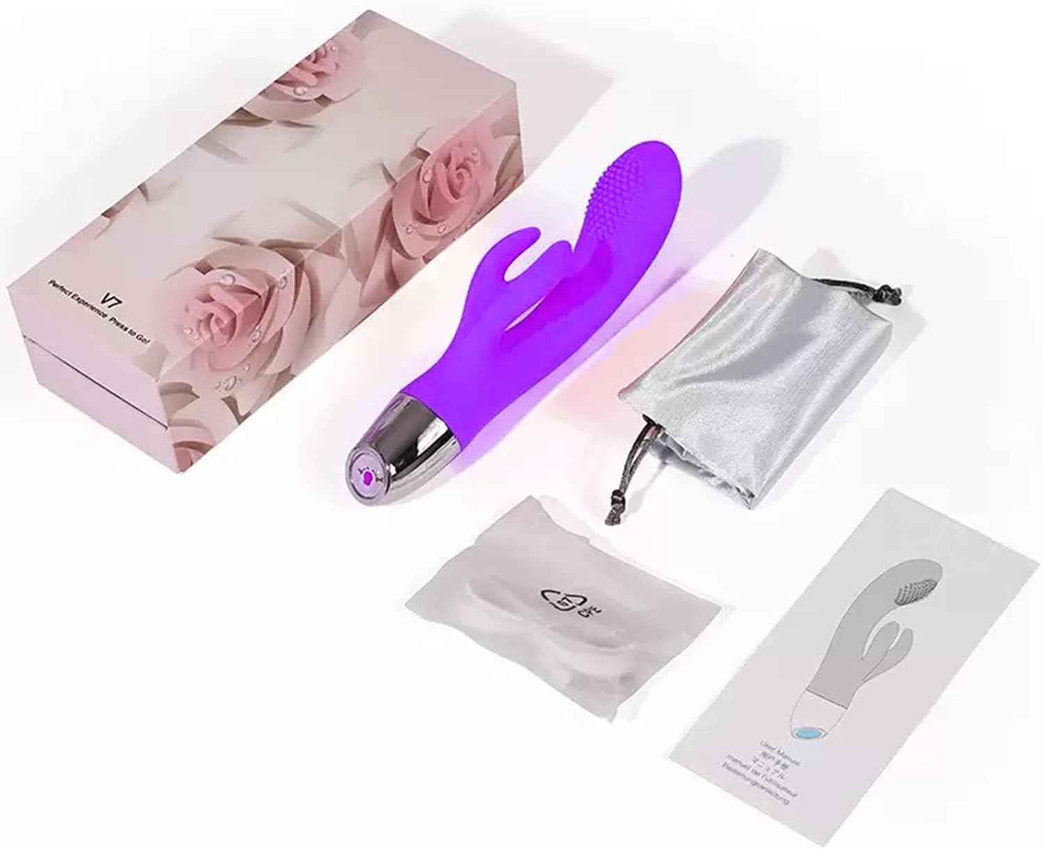 Rabb.i.t Vibrat.o.r 10-Mode Waterproof Silicone Vibrator Purple