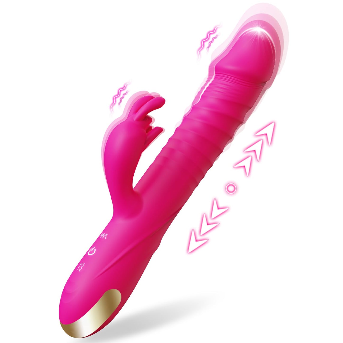 Sex Toys Thrusting Dildo Vibrator, Adult Toys G Spot Rabbit Vibrator with 3 Thrusting Modes & 10 Vibrating Modes