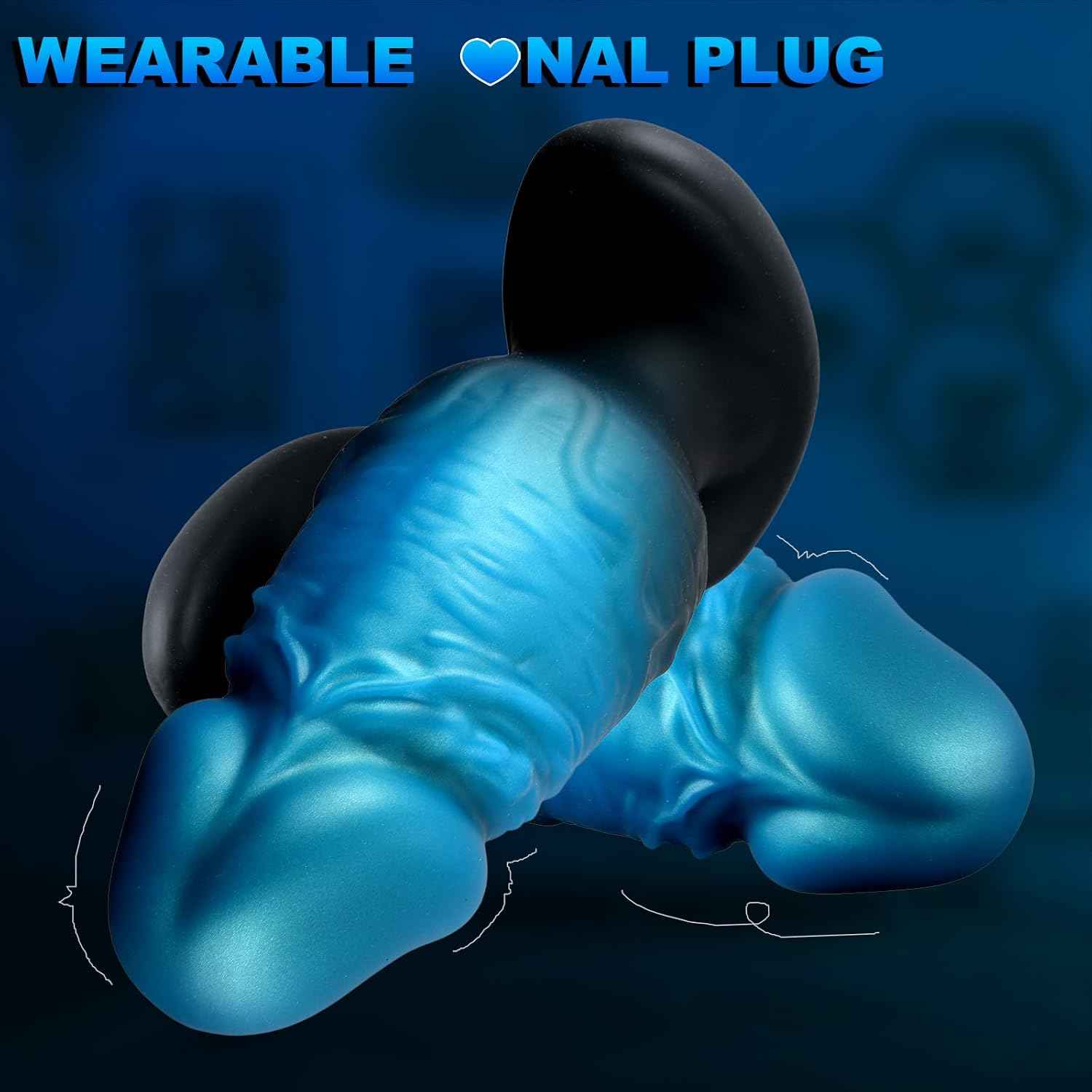 Fantasy Monster Dildo, Butt Plug Anal Toys, Realistic Anal Dildo Prostate Dildos, Wearable Anal Plug Fantasy Silicone Buttplug with T Base, Soft Anal Trainer Stretcher Dilator for Women Men Couples