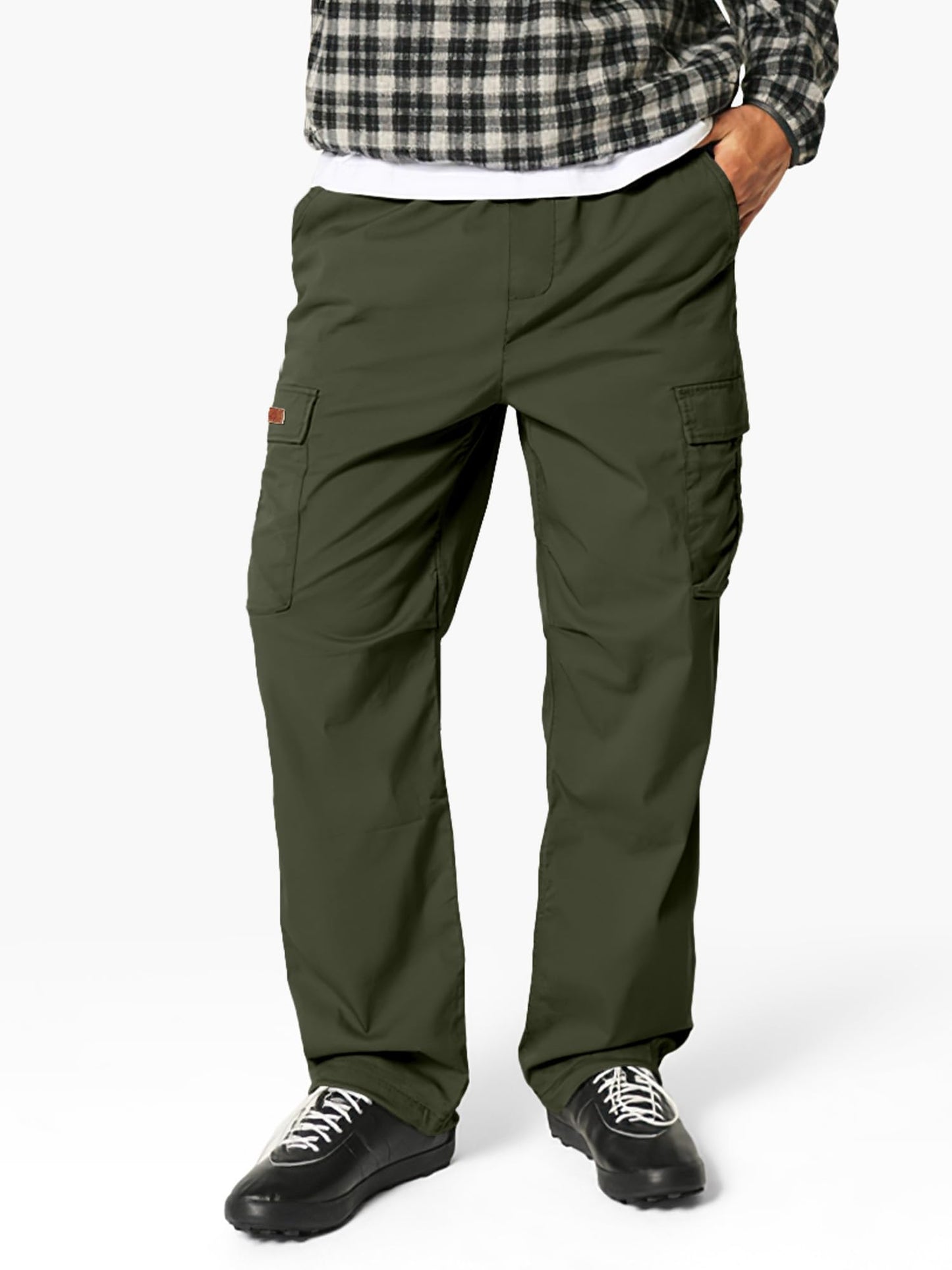 HOTake Men's Casual Cargo Sweatpants Waist Drawstring Joggers Hiking Tactical Pants for Men with Pockets