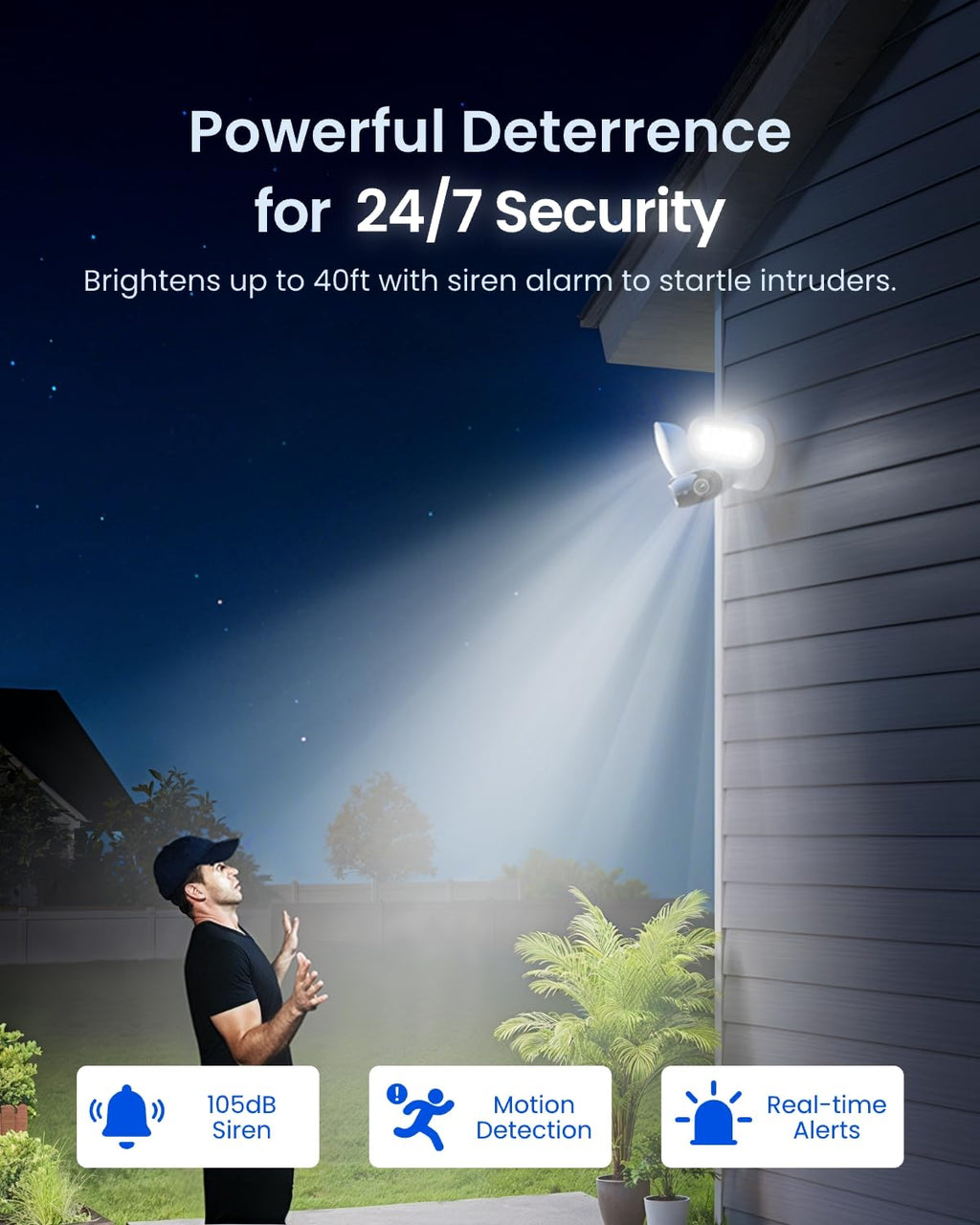 REOLINK Elite Floodlight WiFi, 4K 8MP 180° Panoramic Wired Floodlight Camera, Adjustable 3000 Lumens, Local AI Video Search, Dual-Band Wi-Fi 6, 24/7 Recording, No Monthly Fees,