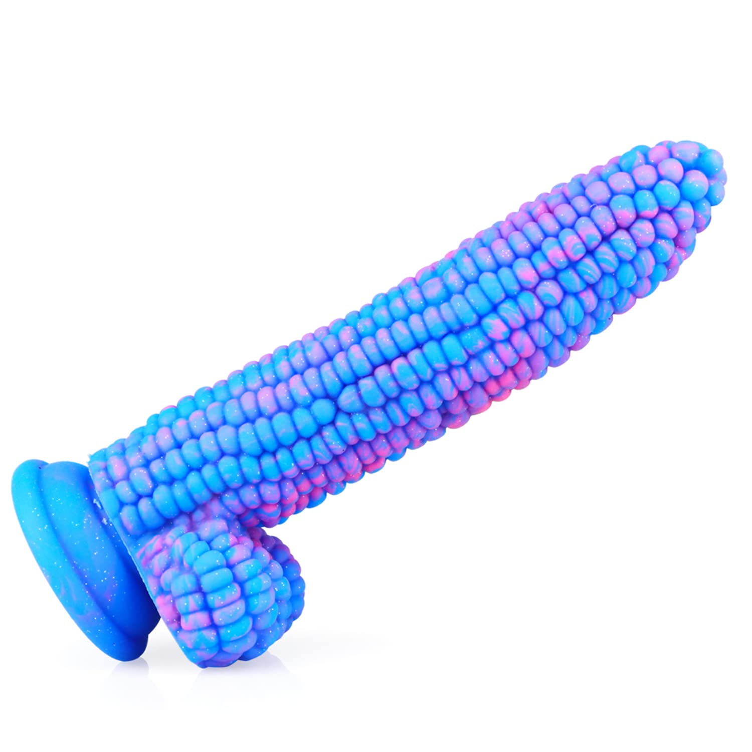 Monster Dildo Colourful Big Grain Corn Adult Sex Toy for Women with Strong Suction Cup 8 Inch Flexible Soft Vegetable Dildos