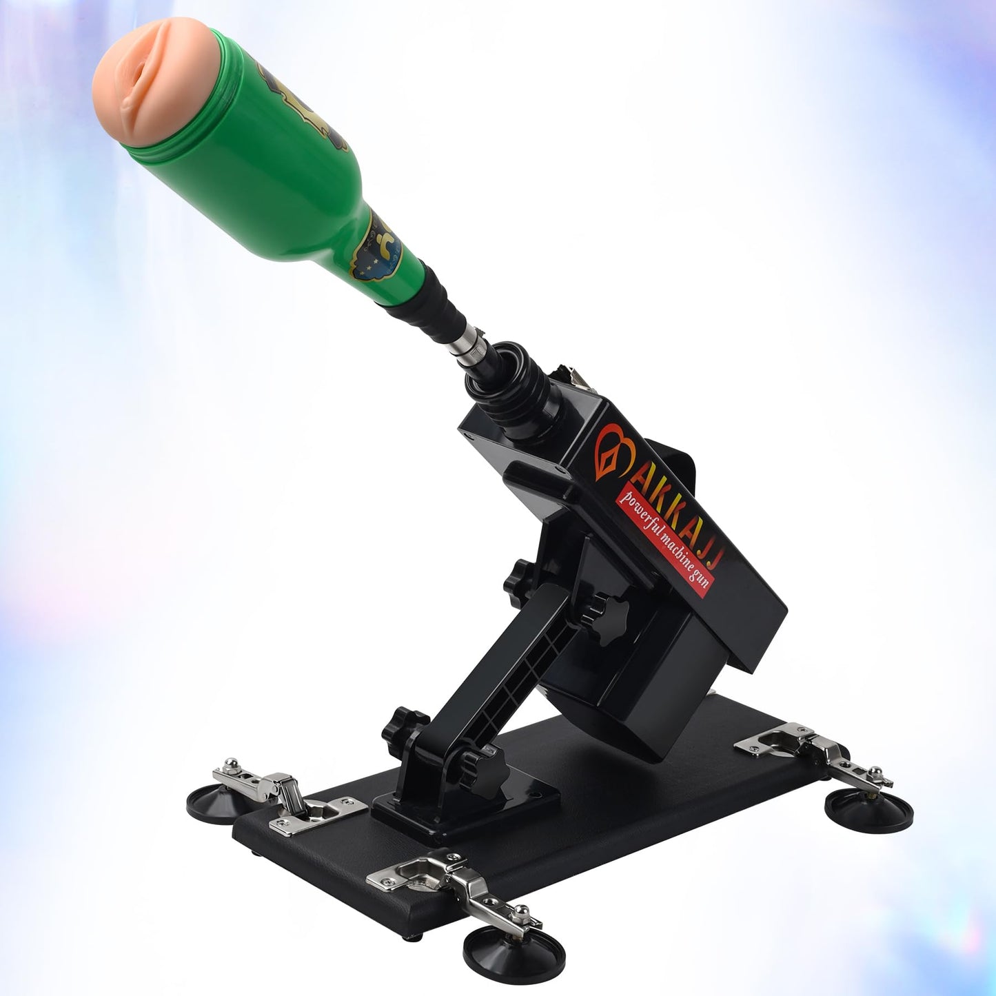 AKKAJJ Larger Motor Sex Machine with a Special Heatable Dildo Automatic Thrusting Machine with Male Masturbation Cup Sex Toys for Women and Men Black
