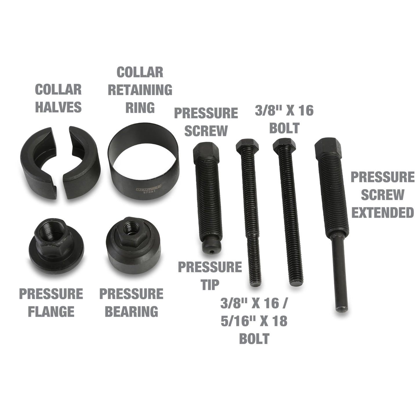OEMTOOLS Power Steering Pulley Puller and Installer Kit, Removes and Installs Power Steering Pump Pulleys on Most Domestic Vehicles, Ford, GM, VW, 37031 Green Case