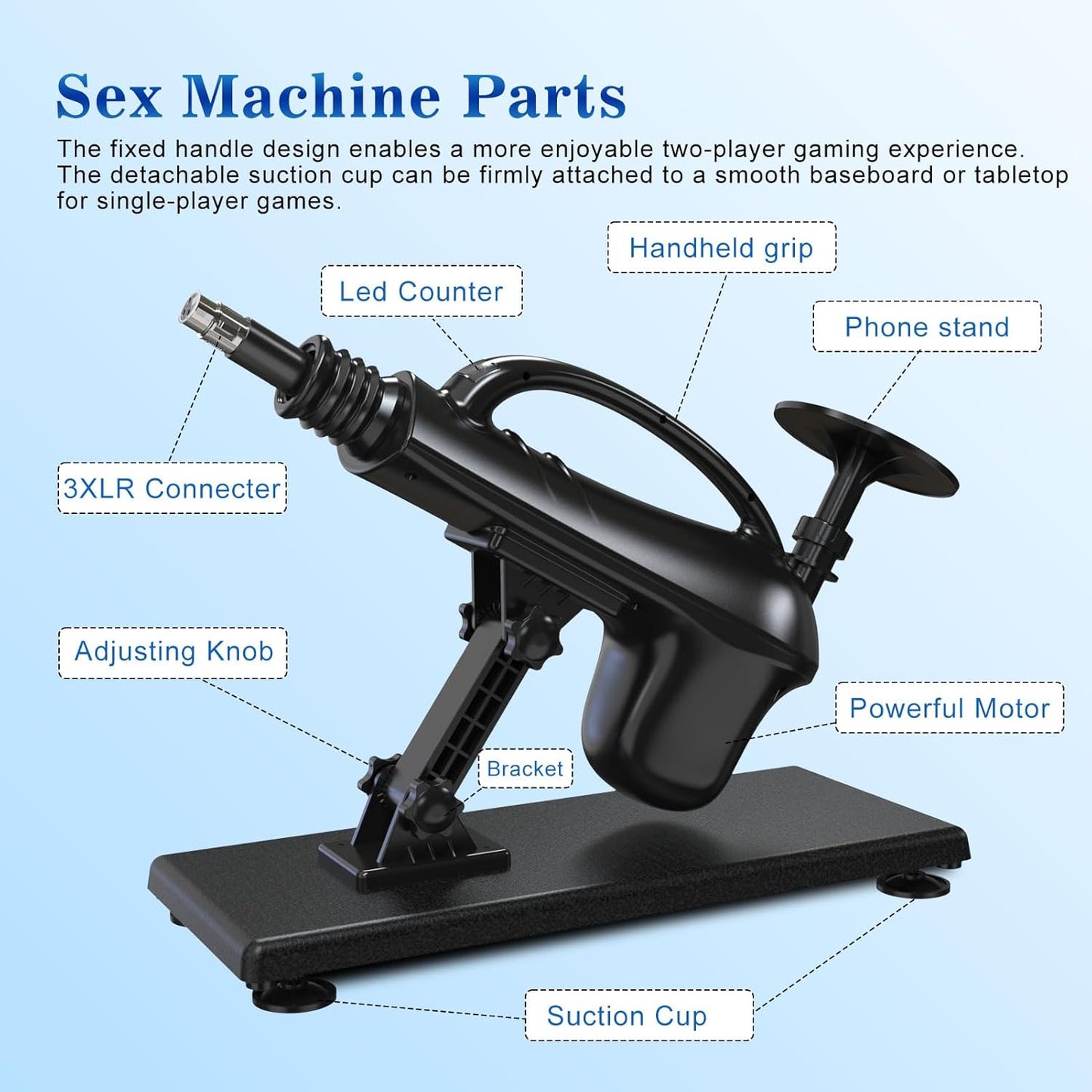 Amausen Automatic Thrusting Sex Machine with Suction Cup Base