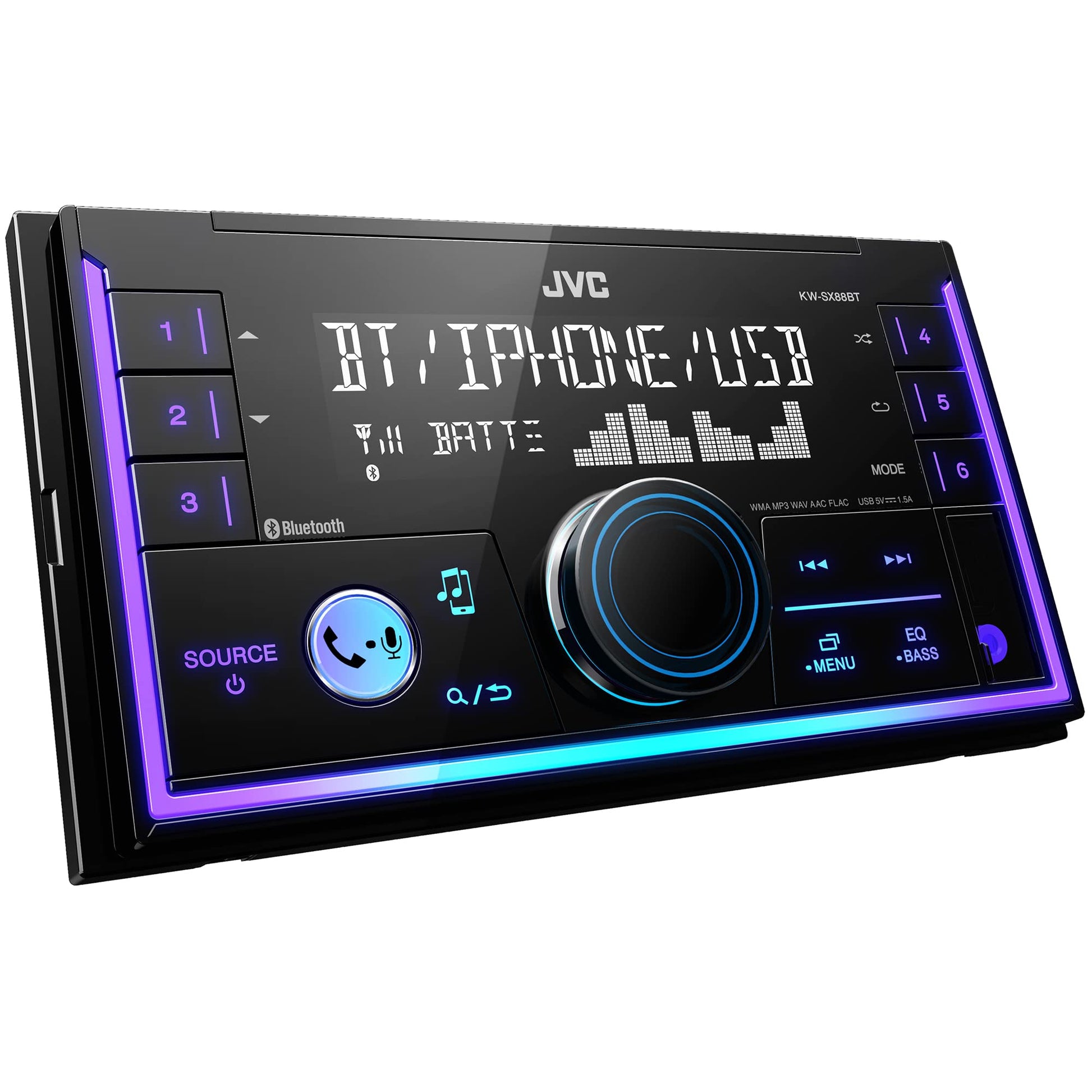 JVC Single DIN Car Stereo Receiver