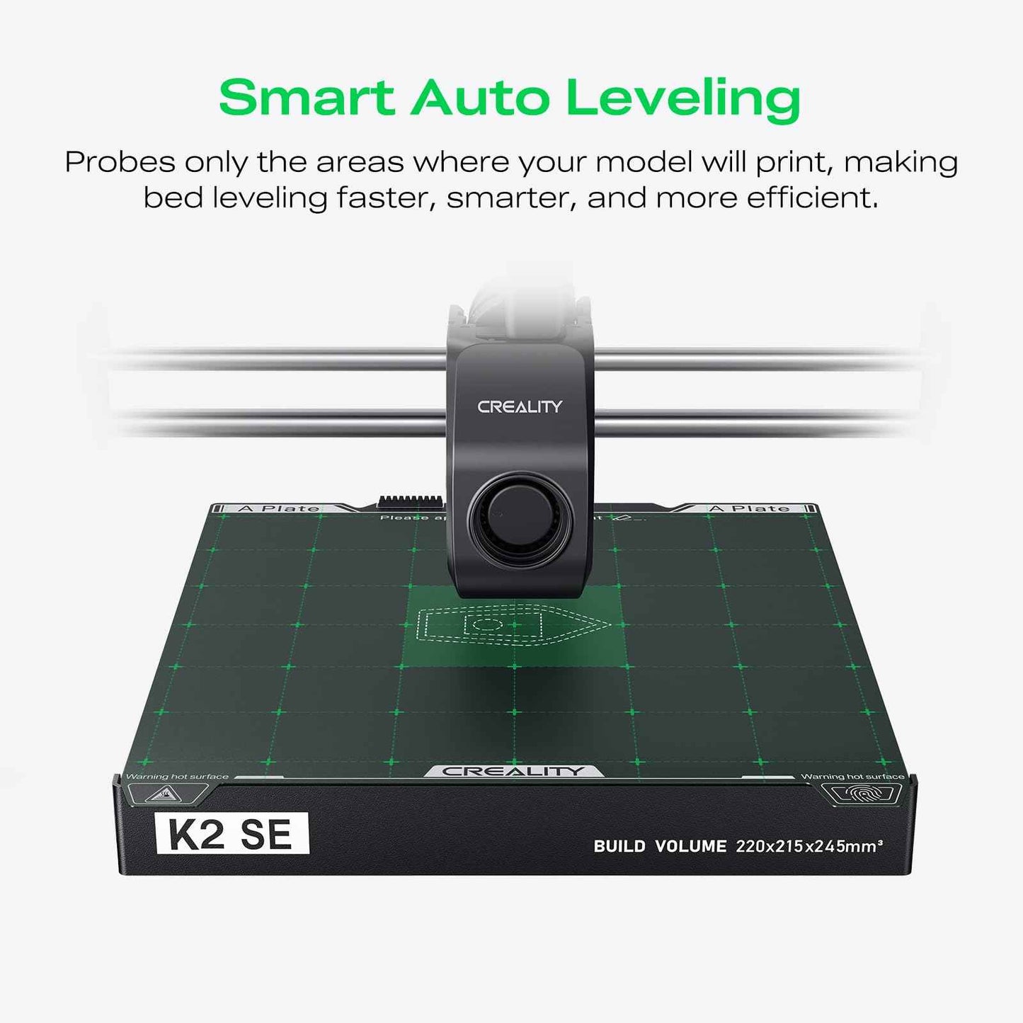 Creality K2 SE 3D Printer, 500mm/s High-Speed Printing, Support Multi Color 3D Printing Needs CFS, Solid Metal Build, Auto Leveling