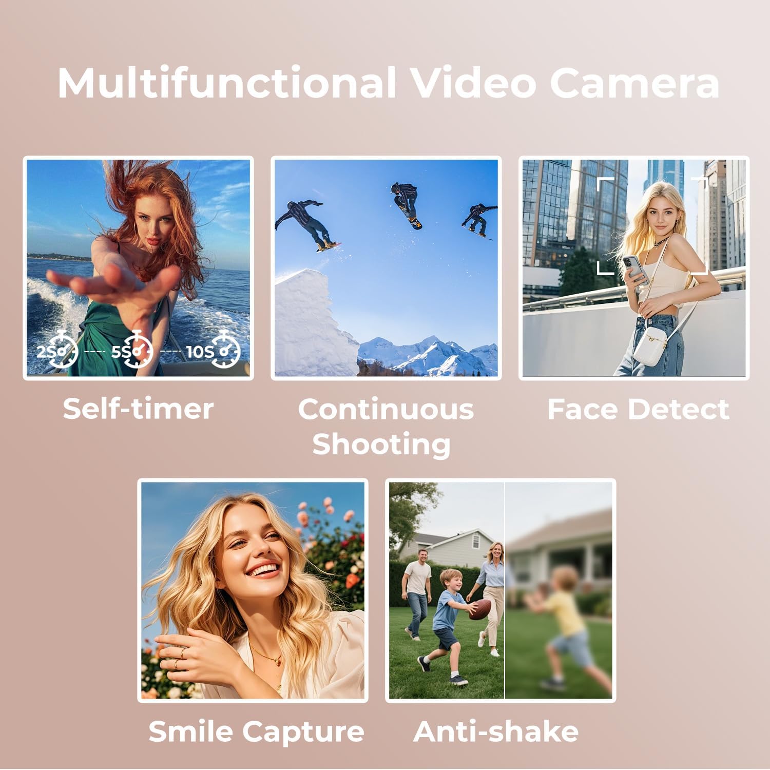 Camcorder Video Camera, Recording Camera for Content Creators