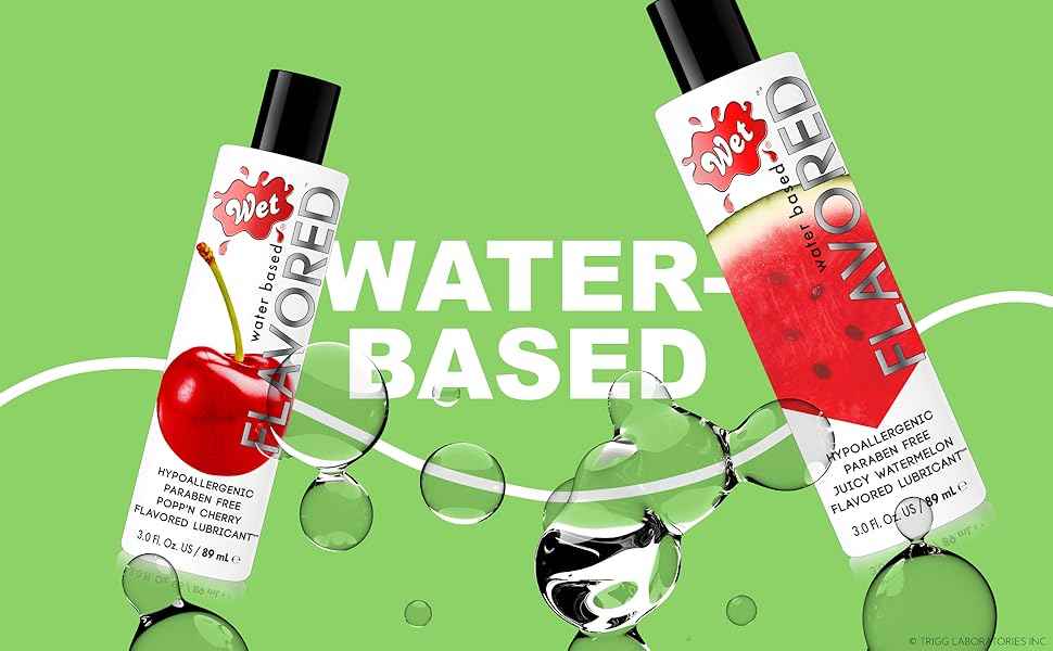 Wet Juicy Watermelon Premium Flavored Edible Lube for Men, Women and Couples | Long-Lasting, Condom Safe, Sugar Free, 3 fl oz