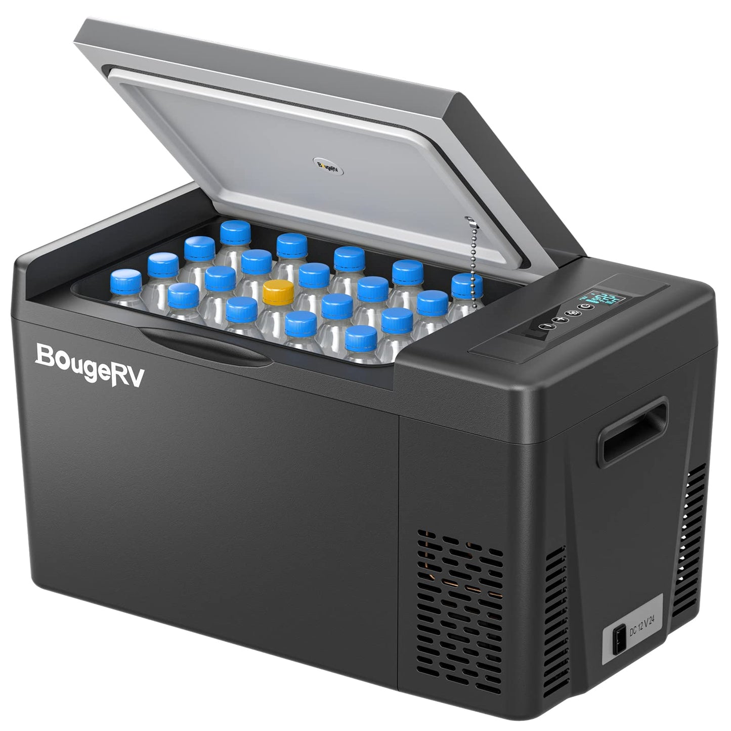 BougeRV Portable Car Freezer 12v Car Refrigerator Car Fridge Compressor Freezer,12/24V DC 110~240 Volt AC,-7℉~50℉