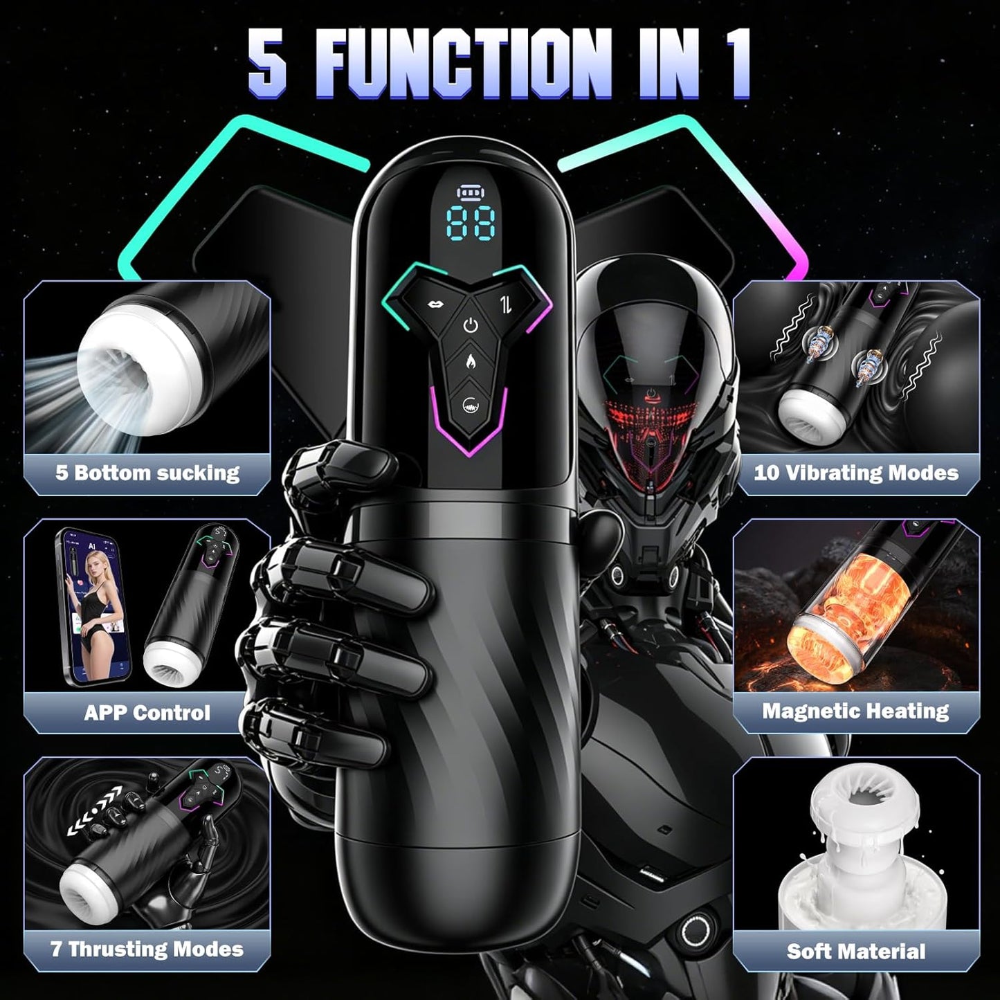 Sky Power HMB03-002 Male Masturbator Heating App Control Device