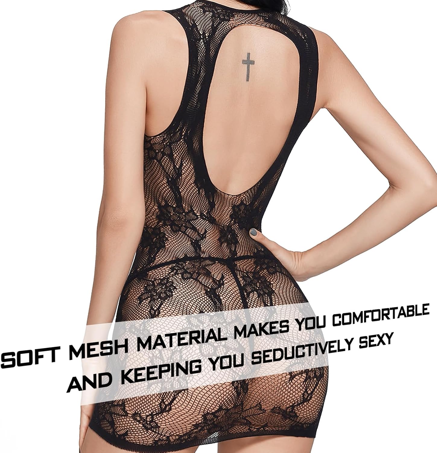 Famstar Sexy Lingerie for Women Naughty Fishnet Lingerie Set Bodysuit Outfits Teddy Babydoll Erotic Mesh Women’s Outfits