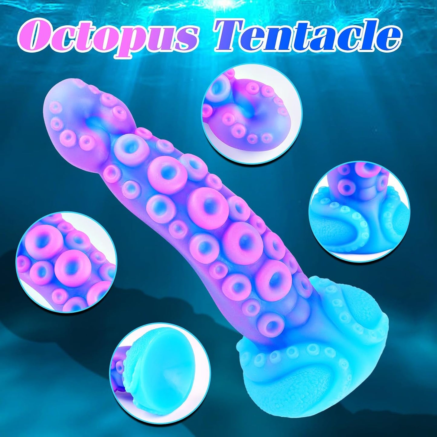 Hainuo 7in Silicone Monster Tentacle Dildo with Suction Cup