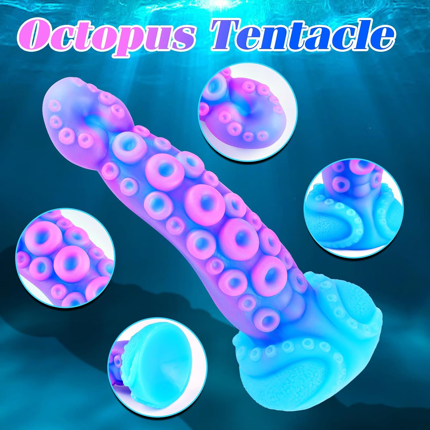 Hainuo 7in Silicone Monster Tentacle Dildo with Suction Cup