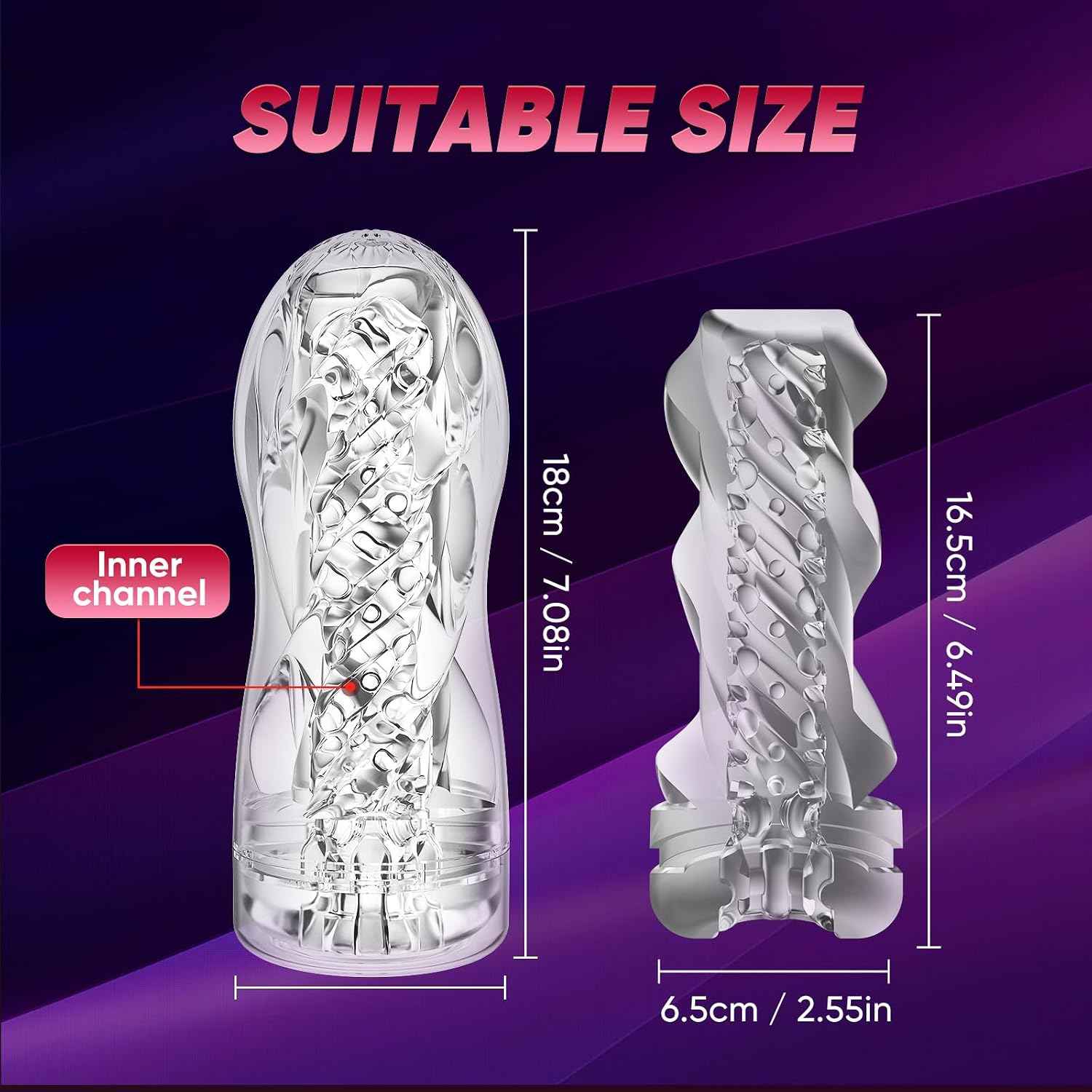 3 Ways to Use Male Masturbator Manual Reusable Handheld with Lifelike Ultra-Soft Textured, Male Masturbation Stroker Sleeve Stimulation Pocket Pussies Sex Toys Penis TPE Masturbation Sleeve for Men