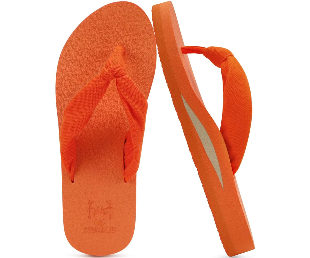 KuaiLu Flip Flops for Women with Arch Support Yoga Mat Comfortable Summer Beach Walking Thong Cushion Sandals Slip On Indoor Outdoor