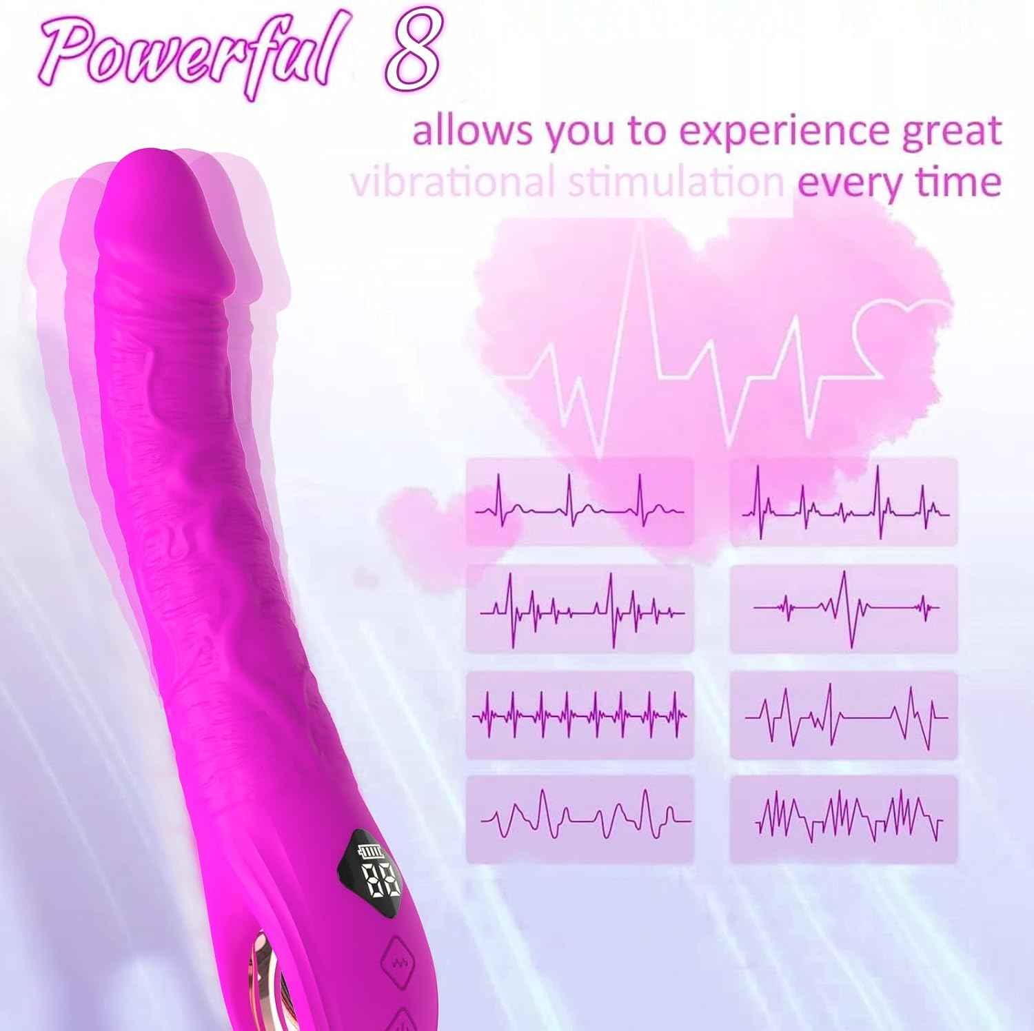 Rabb.i.t Vibrat.o.r 10-Mode Waterproof Silicone Personal Vibrator Purple Device