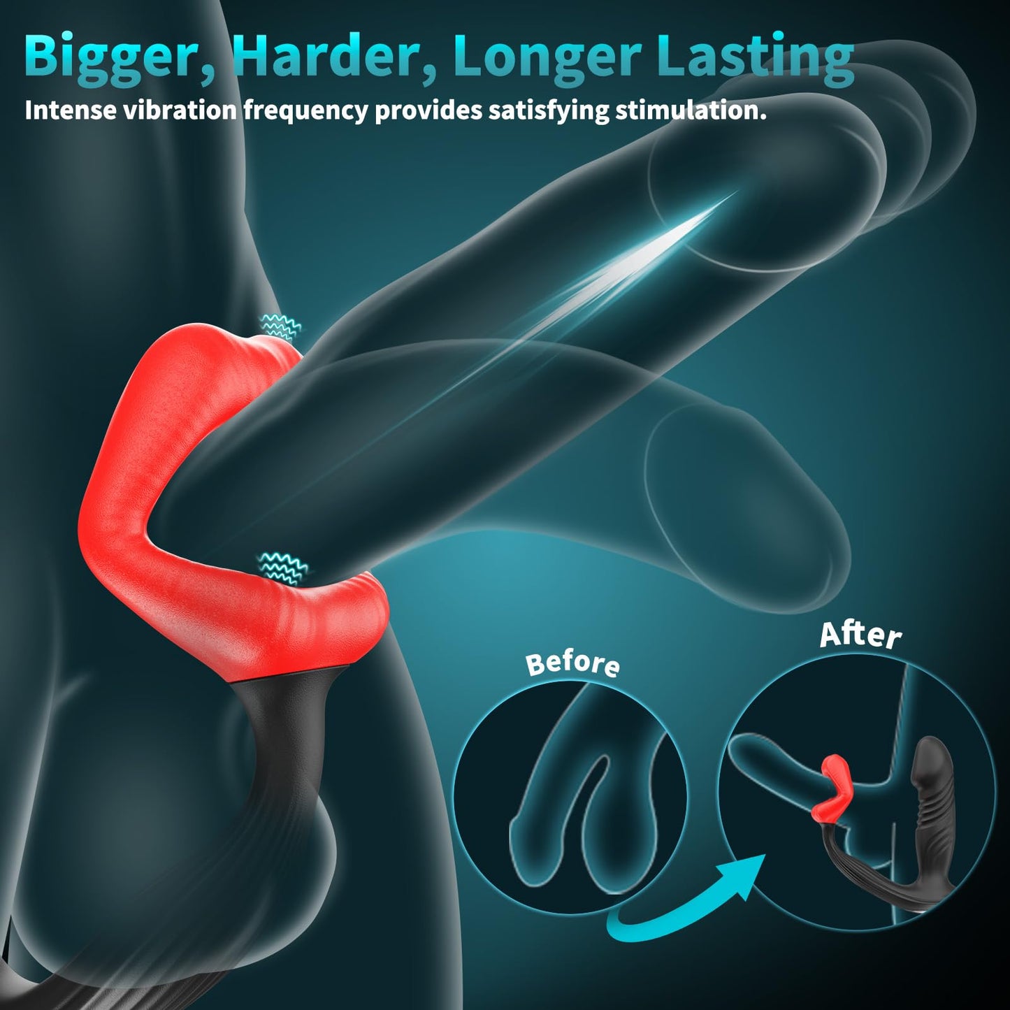 AUSLOVE Prostate Massager Anal Vibrator, 9 Modes Thrusting Butt Plug & Vibrating Cock Ring Adult Sex Toys, P Spot Massager App Remote Control Male Sex Toys for Men, Dildo Vibrator for Women Couples