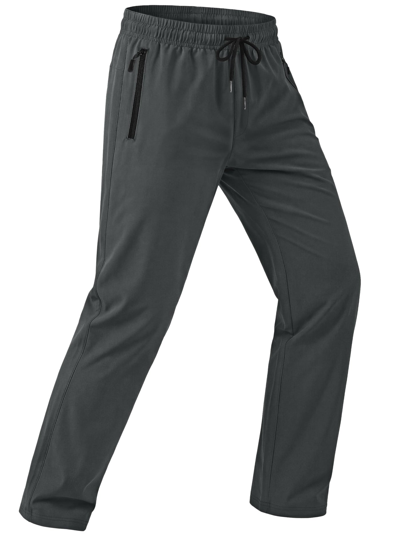 MAGCOMSEN Mens Hiking Pants Lightweight Quick Dry Workout Athletic Jogger with Zipper Pockets Golf Running Gym